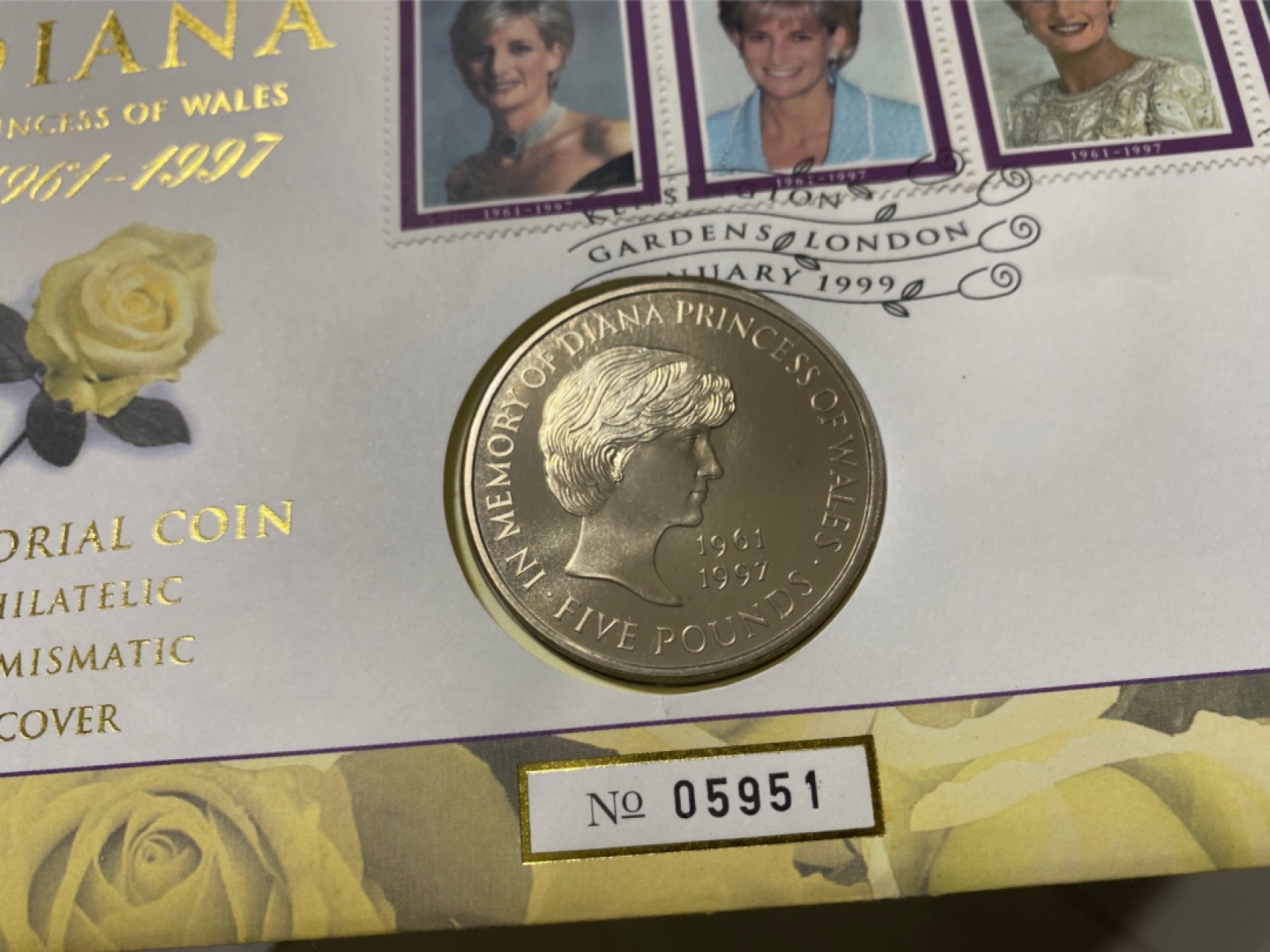 收藏联盟Quantum Auction 第196期拍卖 硬币精制币主打专场 1999年黛安娜纪念币邮币卡装帧