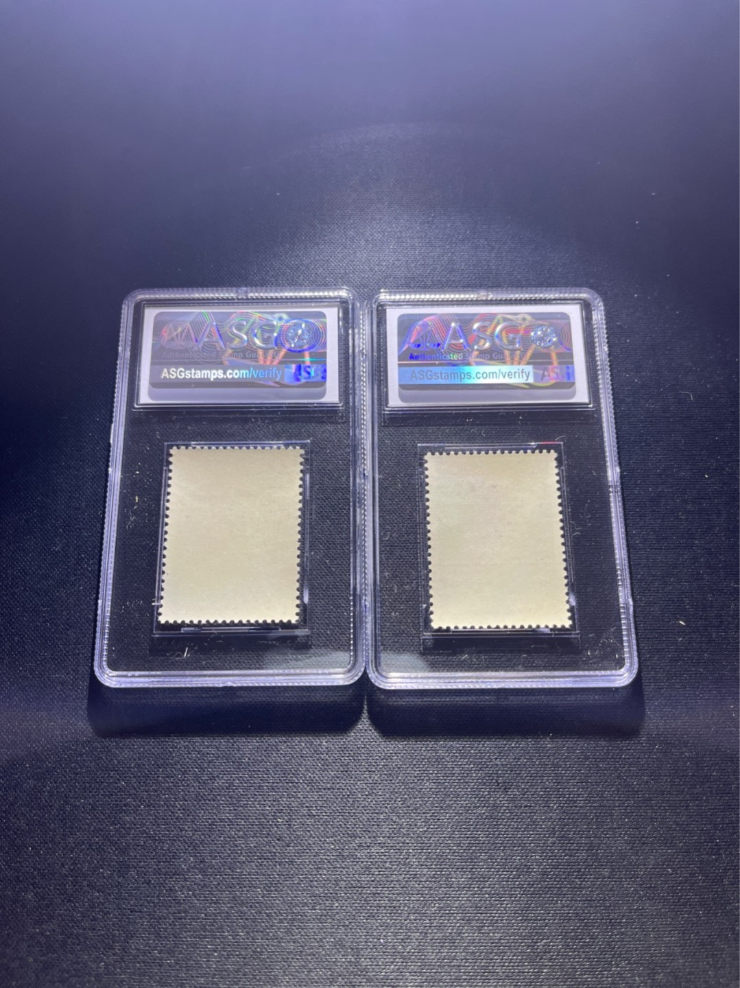 洪涛臻品 精选邮票限时拍卖第四十一期 特52阿解放  1962年发行  ASG85分+80分各一枚 105最严格出分，  OG  版撕全品送评，老纪特上分困难，边齿新，齿孔饱满，面艳背白，无明显瑕疵，高配版80.85分注意捡漏
