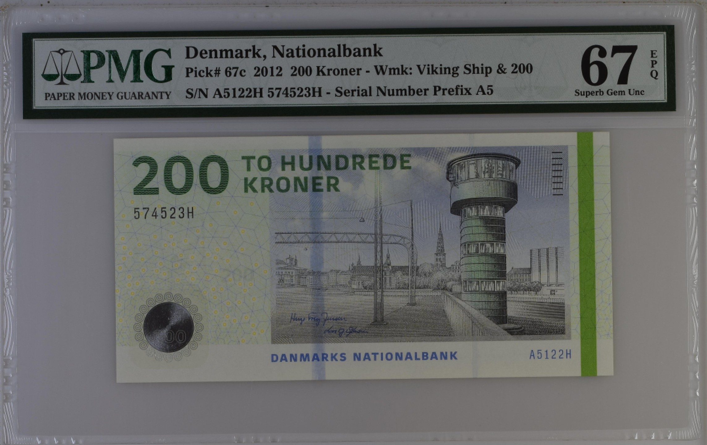 收藏联盟Quantum Auction 第195期拍卖(已更新) 丹麦2012年200克朗 PMG67 