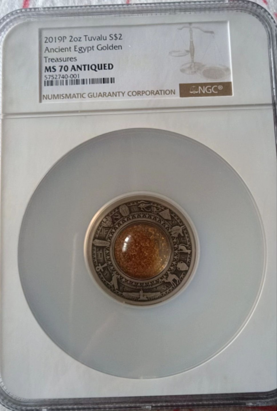 收藏联盟Quantum Auction 第196期拍卖 硬币精制币主打专场 2019年瓦鲁阿图古埃及黄金宝藏银币 澳洲珀斯造币厂出品 NGC70分