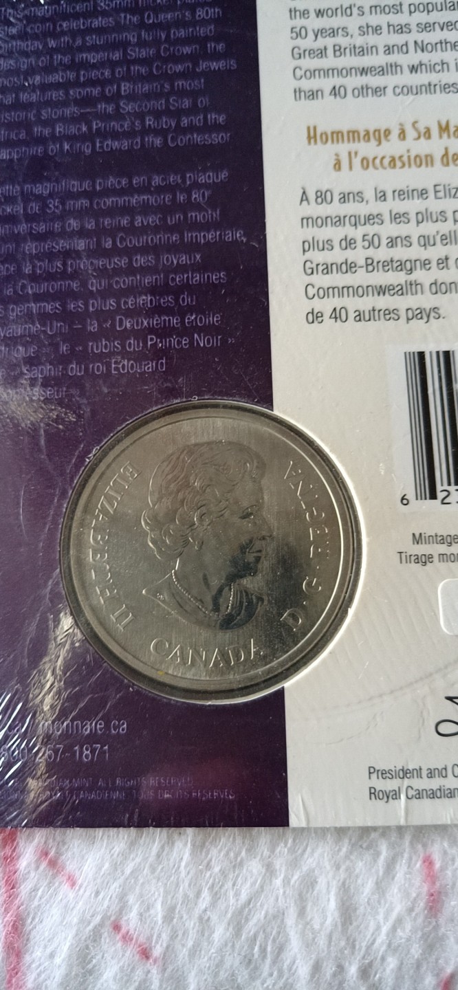 收藏联盟Quantum Auction 第196期拍卖 硬币精制币主打专场 2006年加拿大英女王八十诞辰彩色纪念币