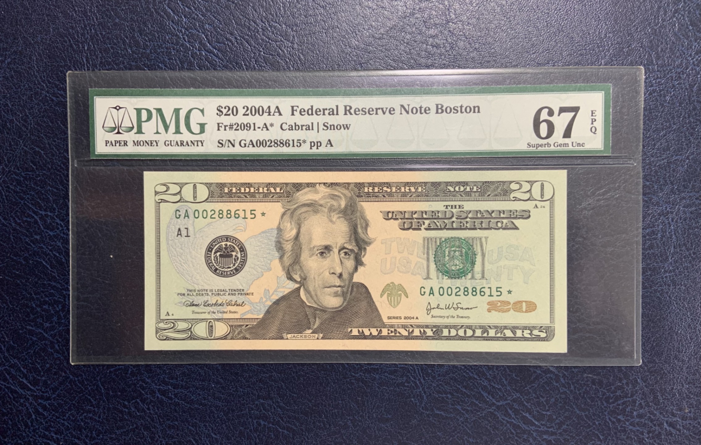 收藏联盟Quantum Auction 第195期拍卖(已更新) 美国2004年联邦储备券10元 PMG67 星补号 号码无47