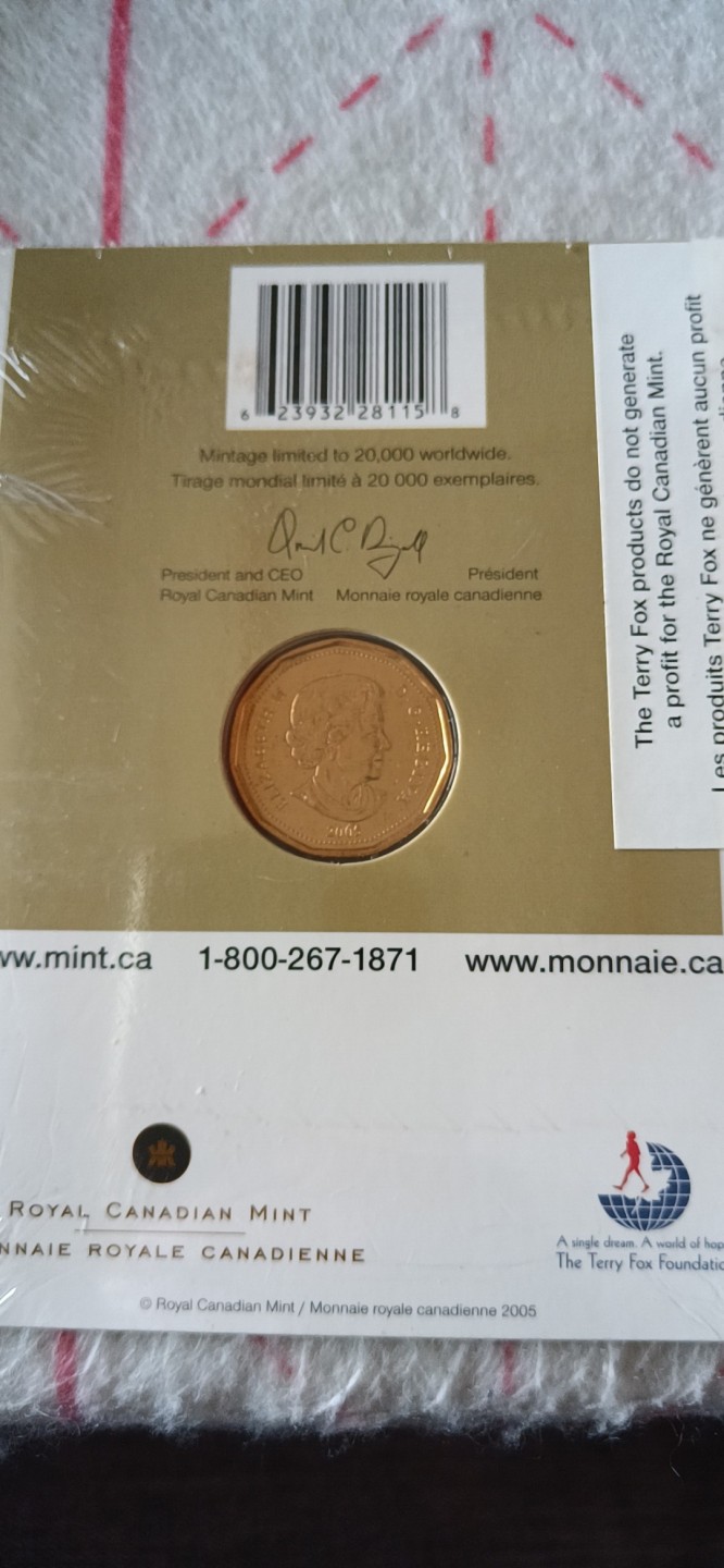 收藏联盟Quantum Auction 第196期拍卖 硬币精制币主打专场 2005年加拿大Terry Fox纪念币