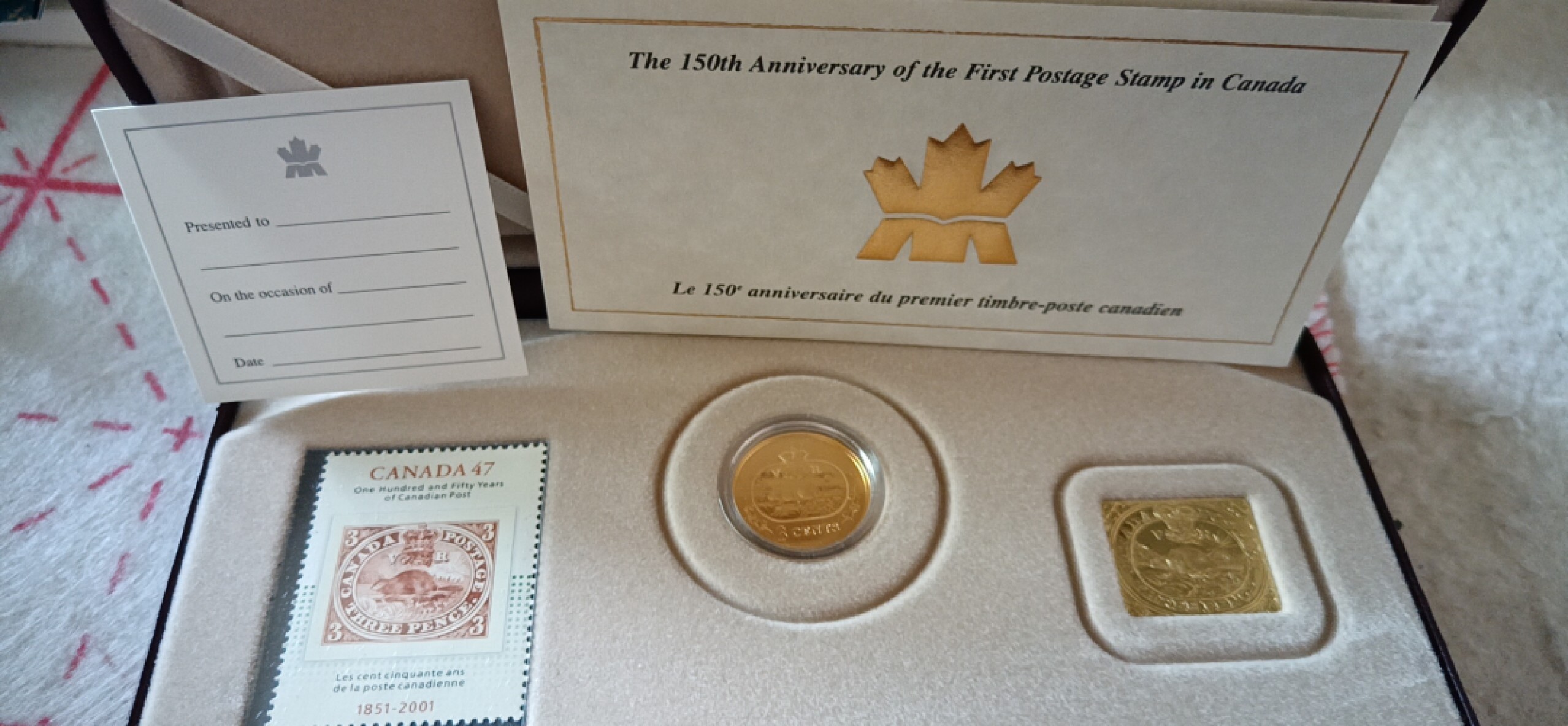 收藏联盟Quantum Auction 第196期拍卖 硬币精制币主打专场 纪念加拿大发行邮票150周年邮票和纪念币 纪念币为银镀金