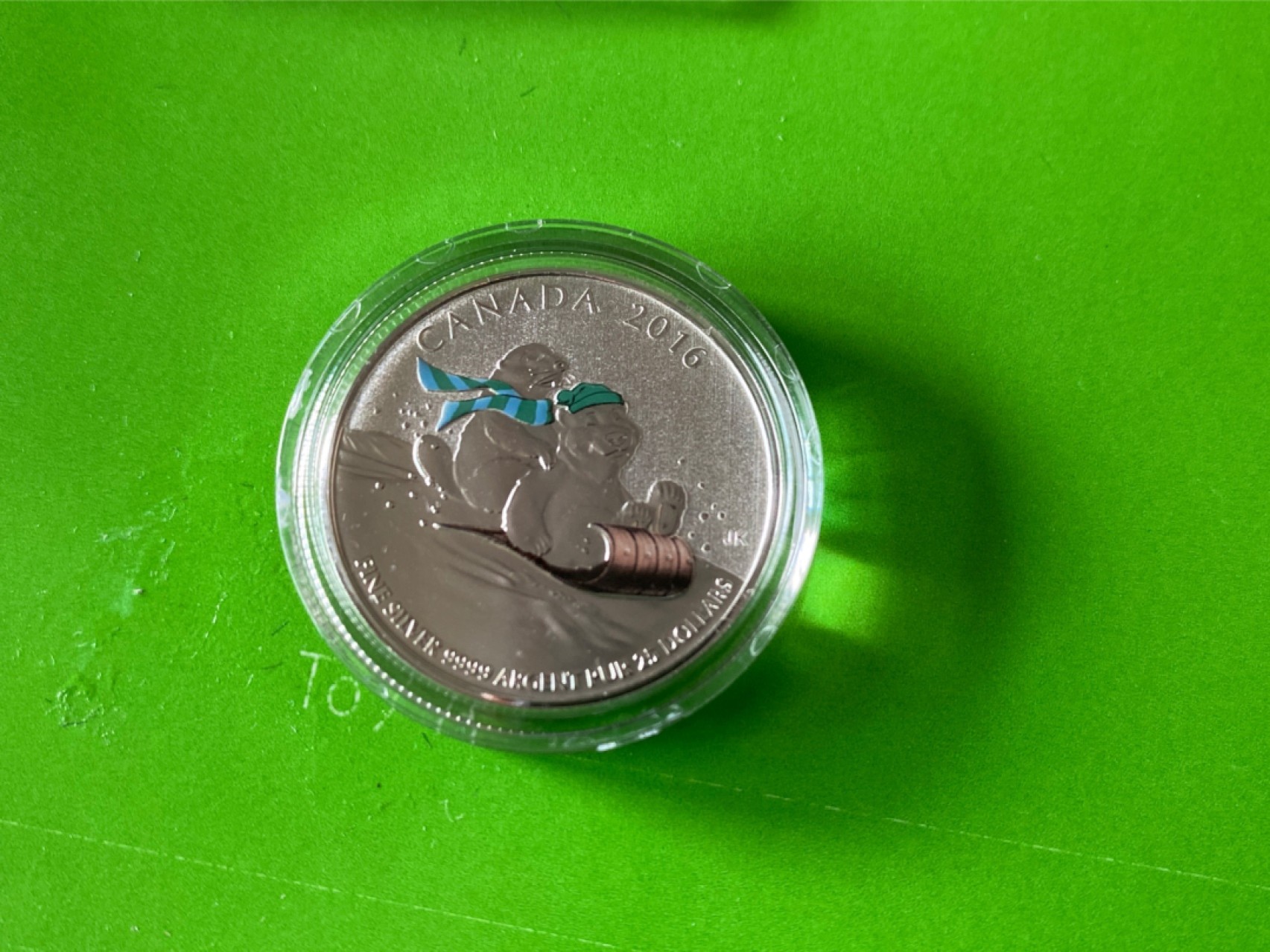 收藏联盟Quantum Auction 第196期拍卖 硬币精制币主打专场 2016年加拿大可爱的雪橇熊 彩色银币