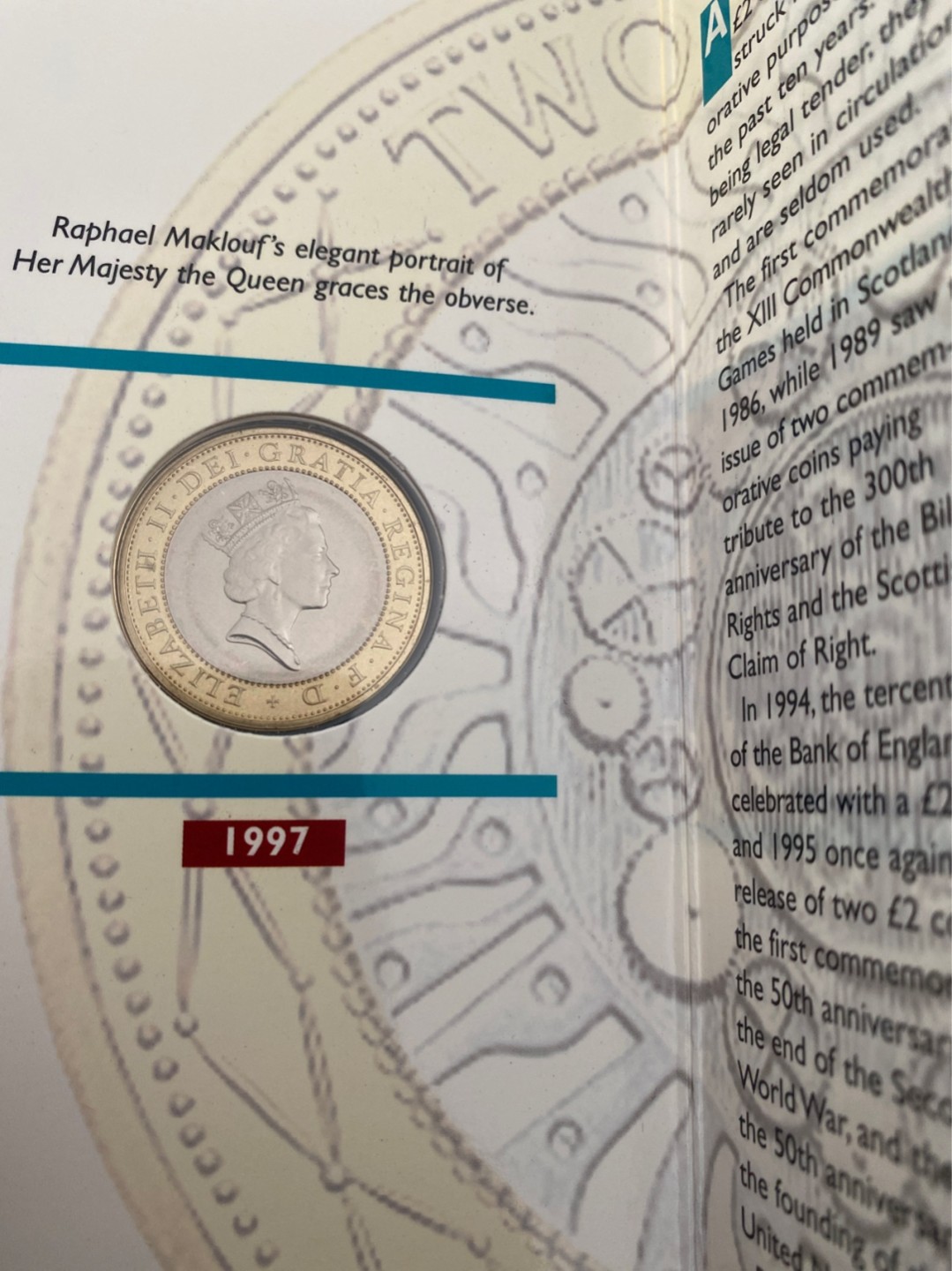 收藏联盟Quantum Auction 第196期拍卖 硬币精制币主打专场 1997年英国BU工业发展和技术纪念币 卡币装