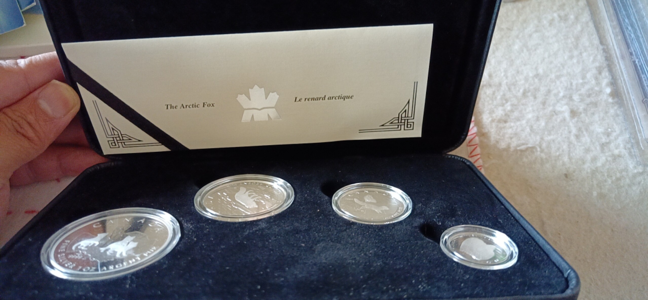 收藏联盟Quantum Auction 第196期拍卖 硬币精制币主打专场 2004年加拿大北极狐精制纪念银币套装 9999高纯度银币