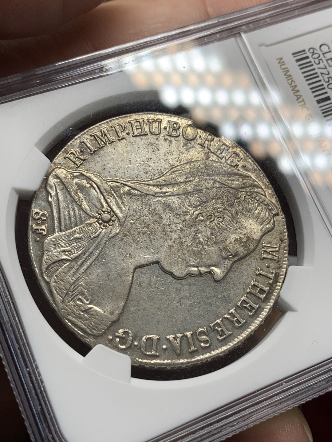 《竞宝斋》第100场-纪念拍卖 (全场包邮)中拍得限量纪念章 NGC AU评级 奥地利 原铸 1815-28年米兰版  ISSUE 1780/HAFNER目录36b/ 大奶妈泰勒银币