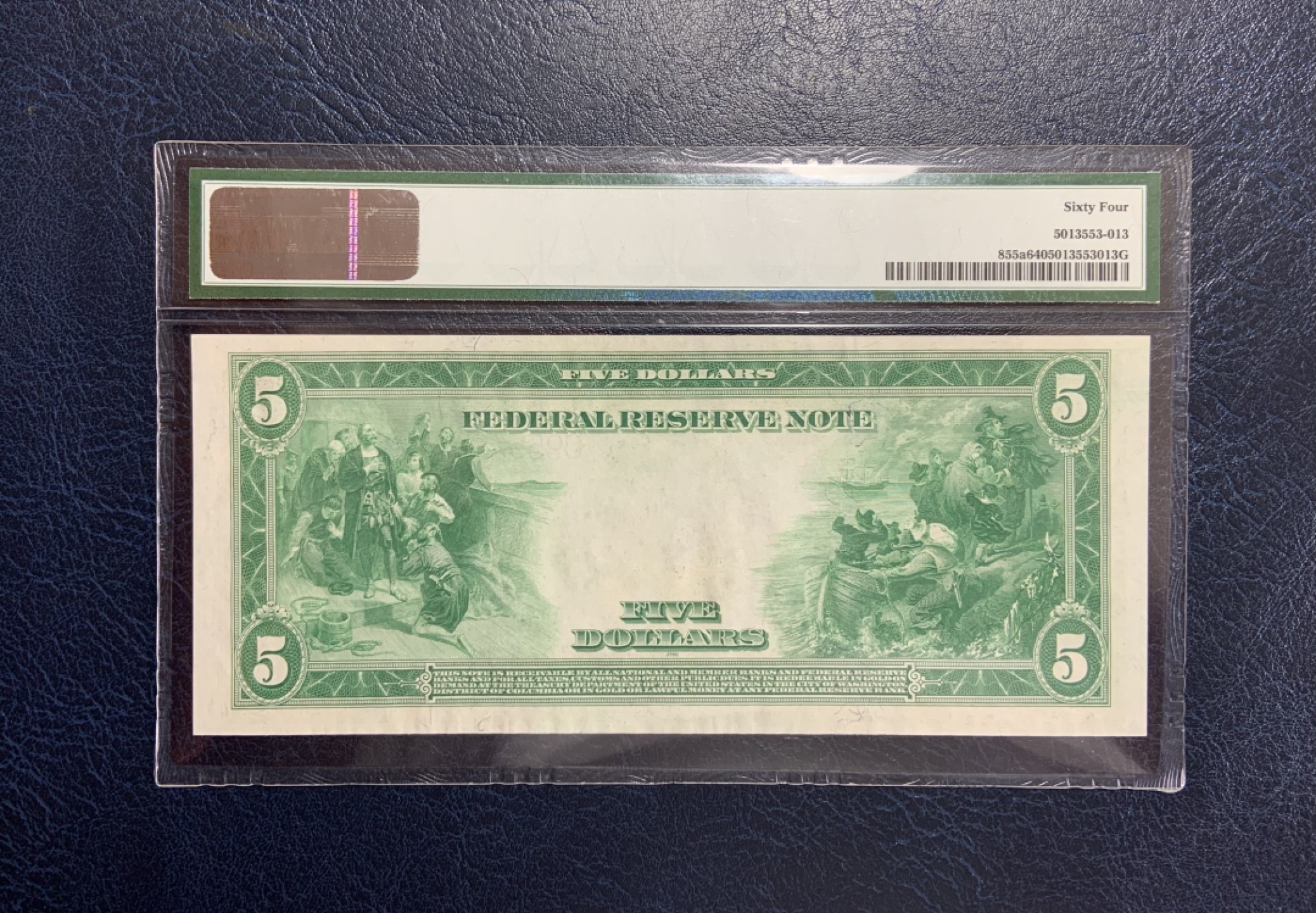 收藏联盟Quantum Auction 第195期拍卖(已更新) 美国1914年联邦储备券5元 PMG64 