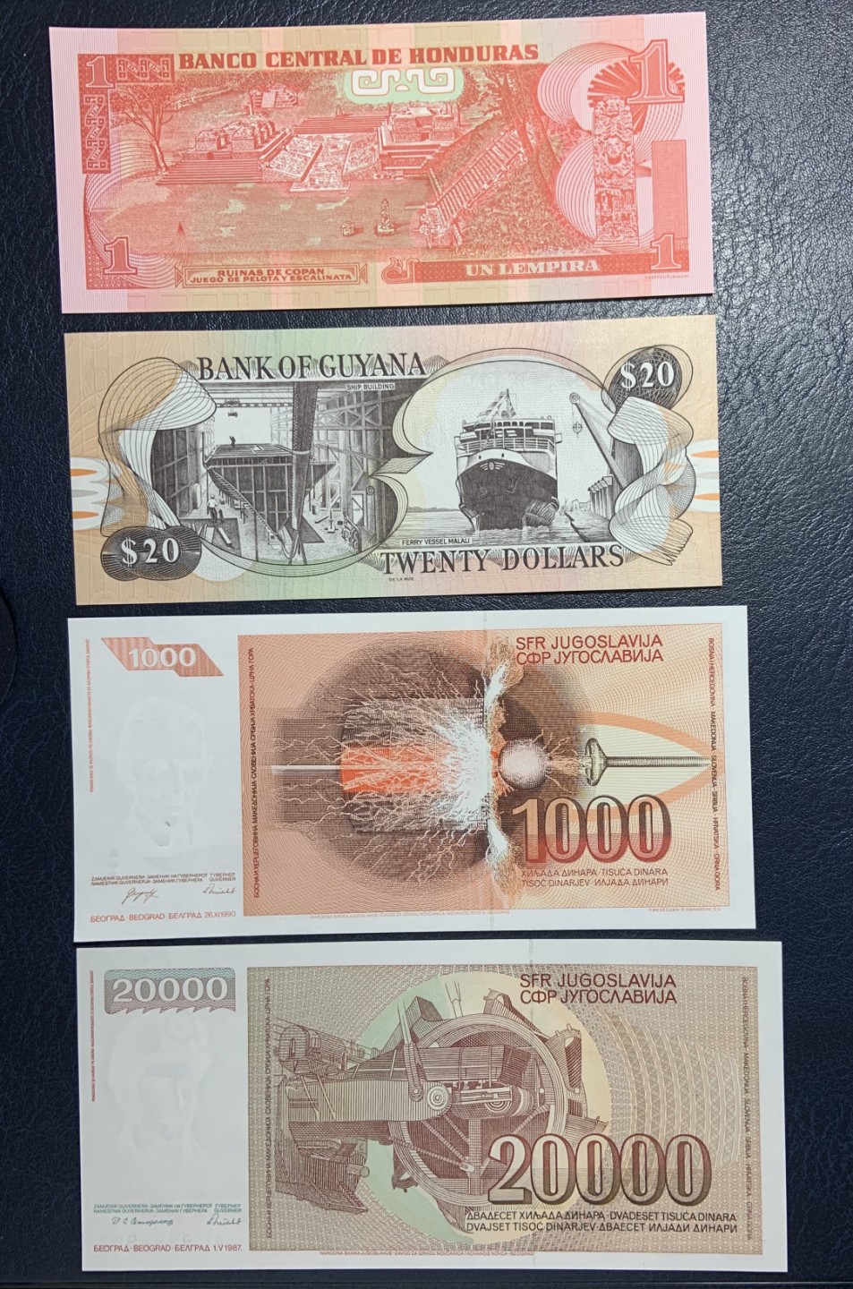 收藏联盟Quantum Auction 第195期拍卖(已更新) 世界各国小精品纸币13张 品相全新UNC