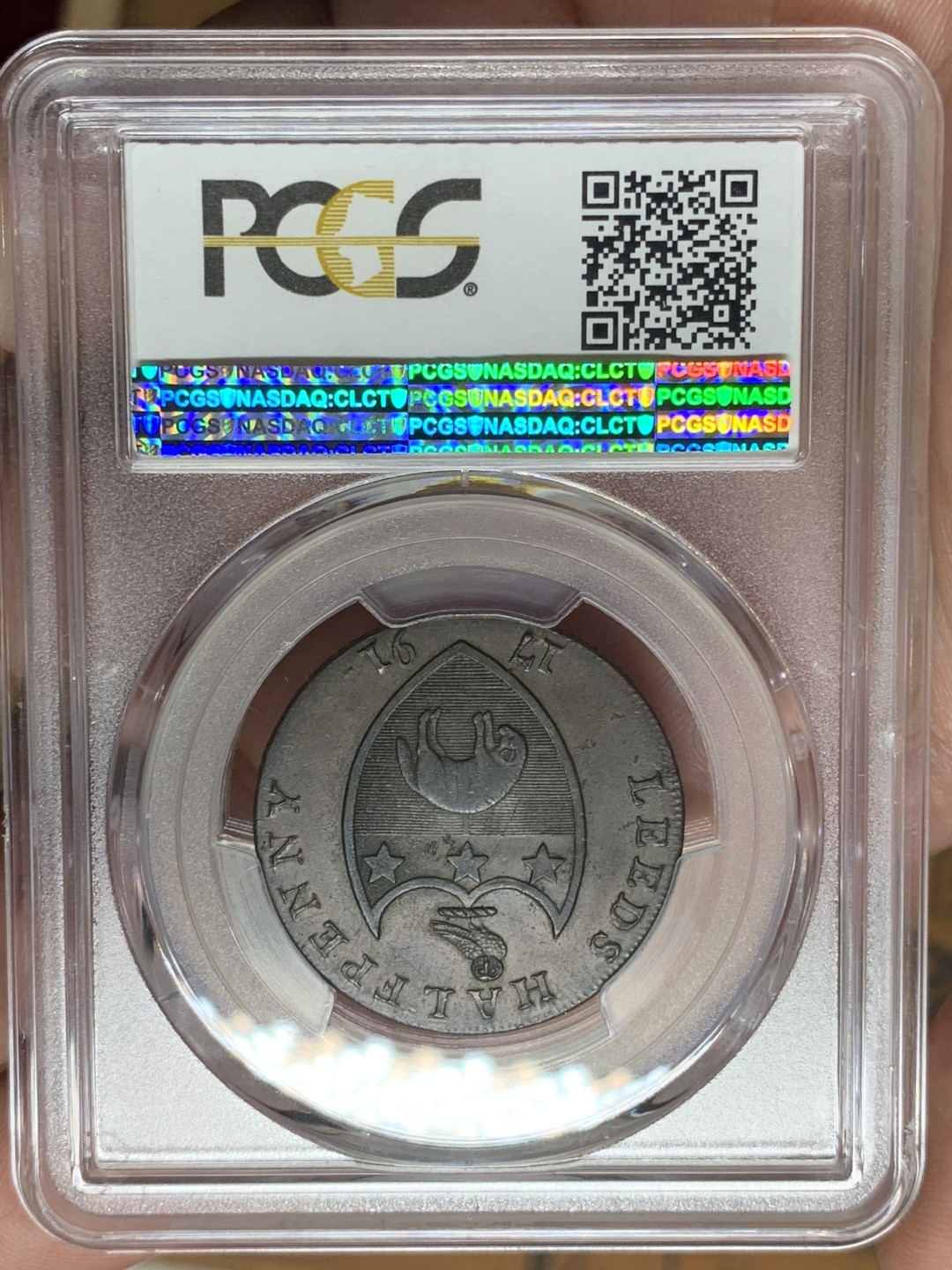 《竞宝斋》第100场-纪念拍卖 (全场包邮)中拍得限量纪念章 PCGS MS62BN 英国 1791 半便士代币 状态醇厚 猫头鹰的鼻尖都没有磨损