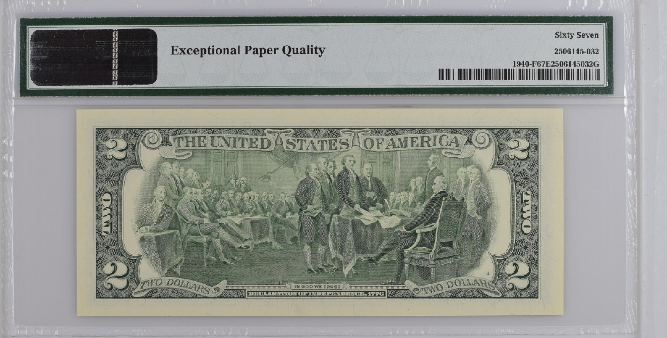 收藏联盟Quantum Auction 第195期拍卖(已更新) 美国2013年联邦储备券2元 PMG67