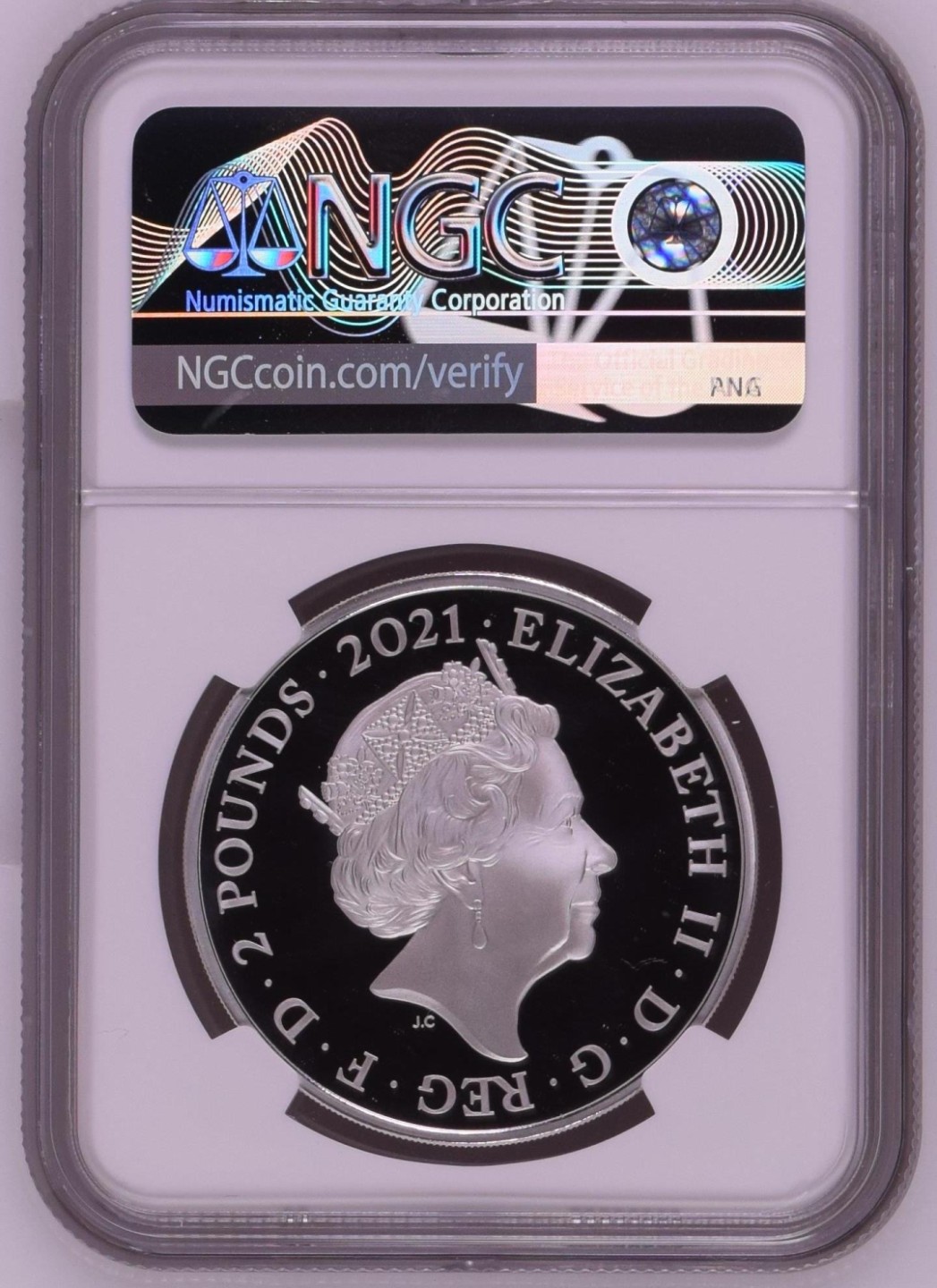 收藏联盟Quantum Auction 第195期拍卖(已更新) 英国2021年2镑彼得兔精制纪念1盎司银币 NGC PF69 首发蓝标 带原装盒