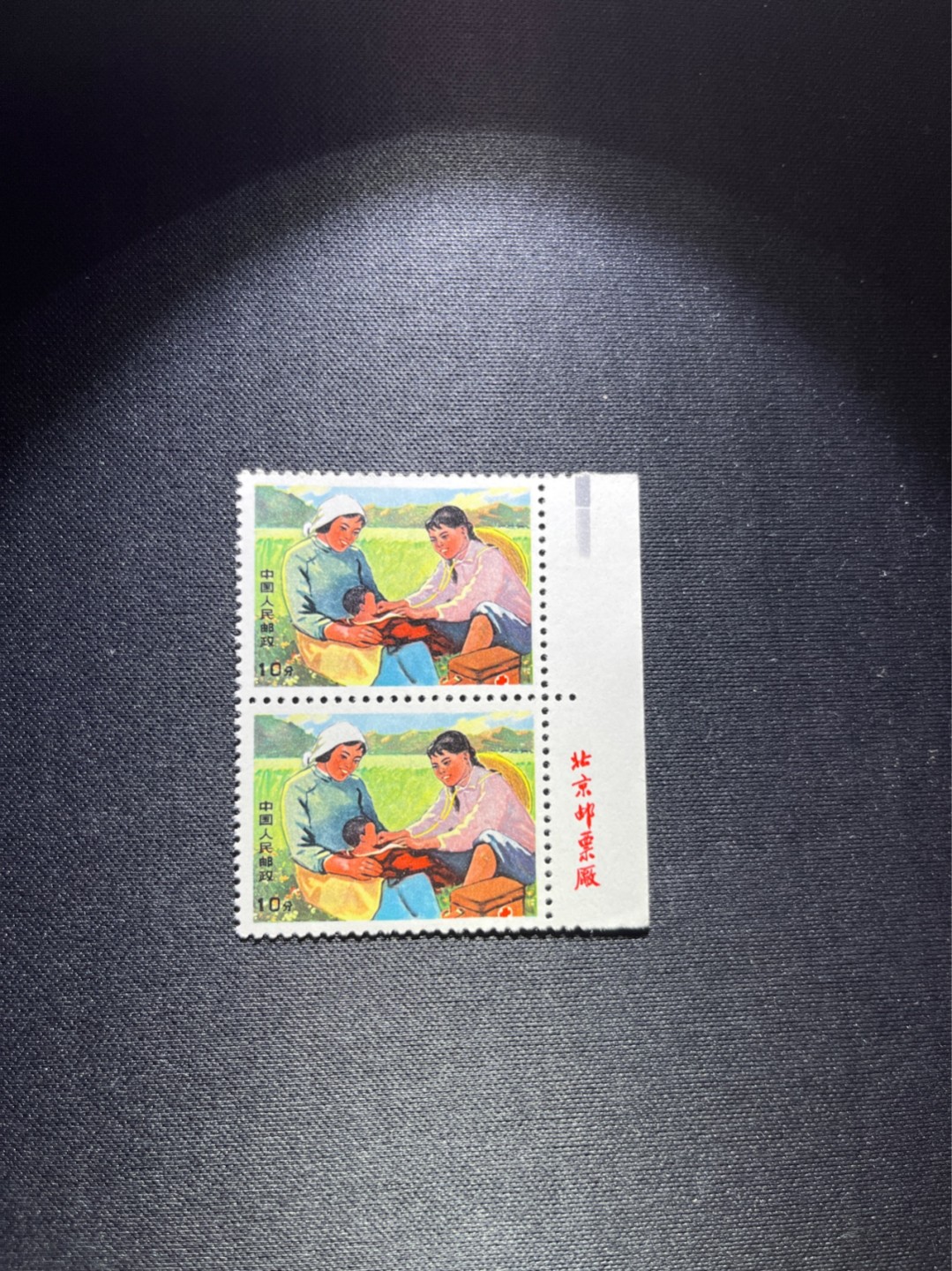 洪涛臻品 精选邮票限时拍卖第四十四期 文17  10分  厂名 色标 2连一组，全品，三俗稀缺，喜欢不要错过，全品可评级。！《ASG评级处于初级阶段，注意建仓便宜的版撕货，未来市场前景不可估量！！！！》
