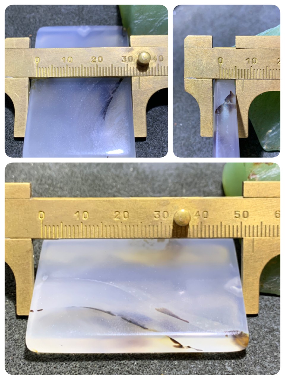 精美高玉化马达加斯加海洋玉髓立体纹牌子一个！