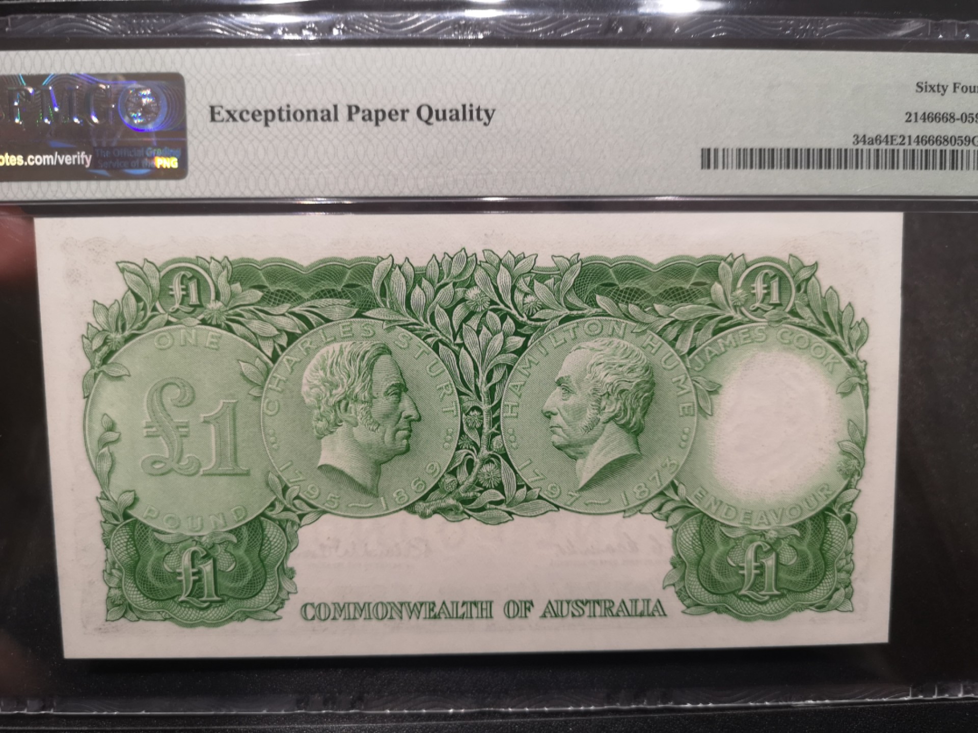 《外钞收藏家》第二百零六期 1961-65年澳大利亚1镑 PMG64E 精美老版