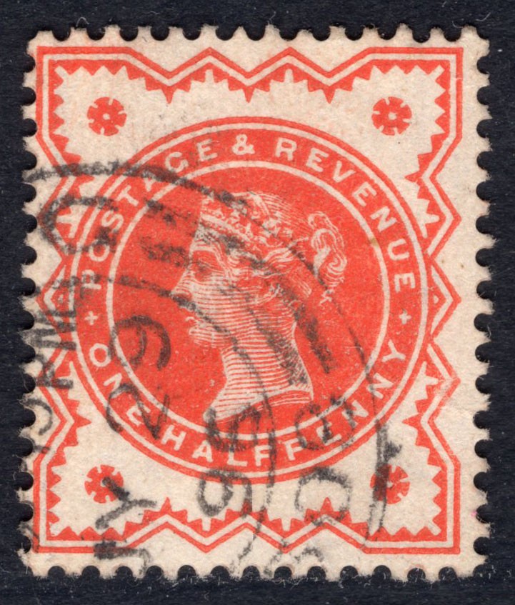洪涛臻品 精选邮票限时拍卖第七十期 1887年 朱红色半便士，黑便士同图，维多利亚周年纪念邮票。一个多世纪的文物级邮票，难得的好品！