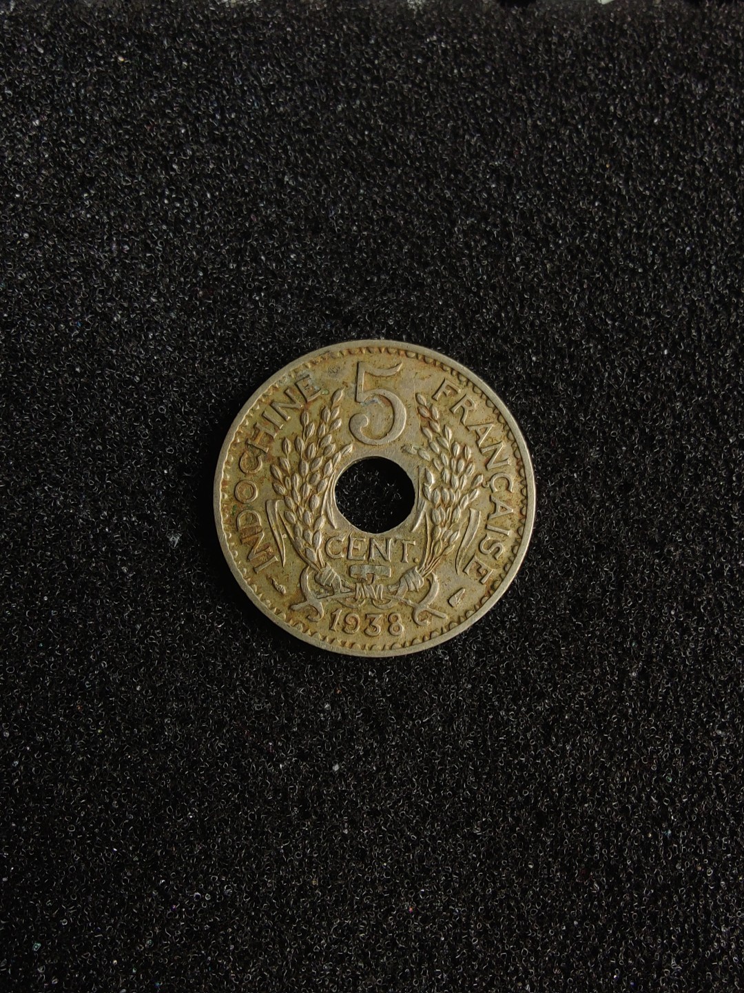 ♥一只鱼（世界钱币第三期） 法属印支5分