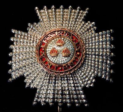 盛世勋华——号角文化勋章专场拍卖第53期 - 英国爵级巴斯勋章星芒章 民事版，银质镀金，别杆可取下 不影响佩戴