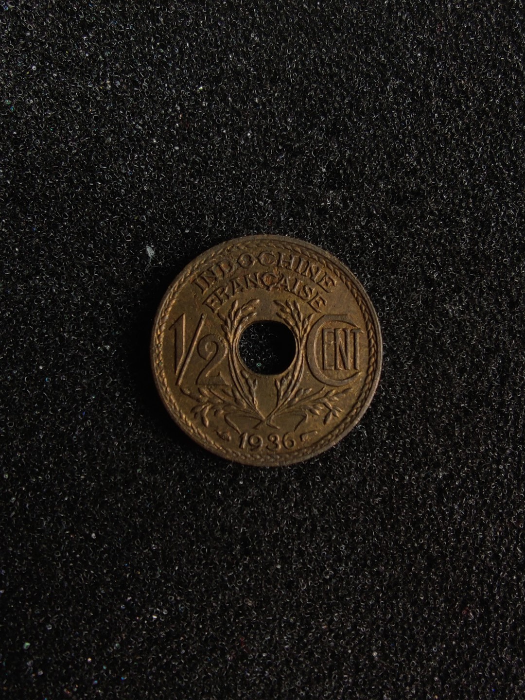 ♥一只鱼（世界钱币第三期） 法属印支1/2分