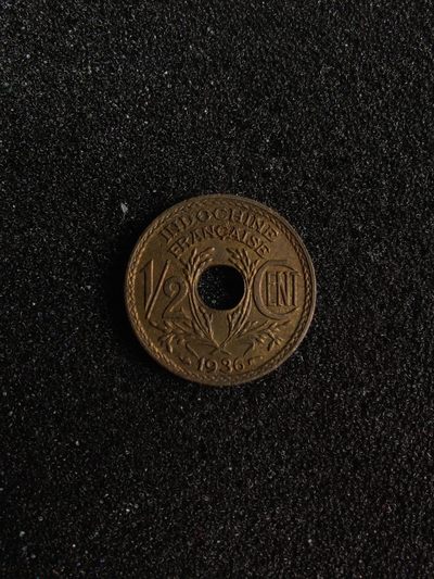 ♥一只鱼（世界钱币第三期） - 法属印支1/2分