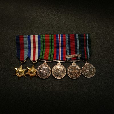 勋章奖章交易所10月6日群卖 - 英国二战老兵迷你奖章联排