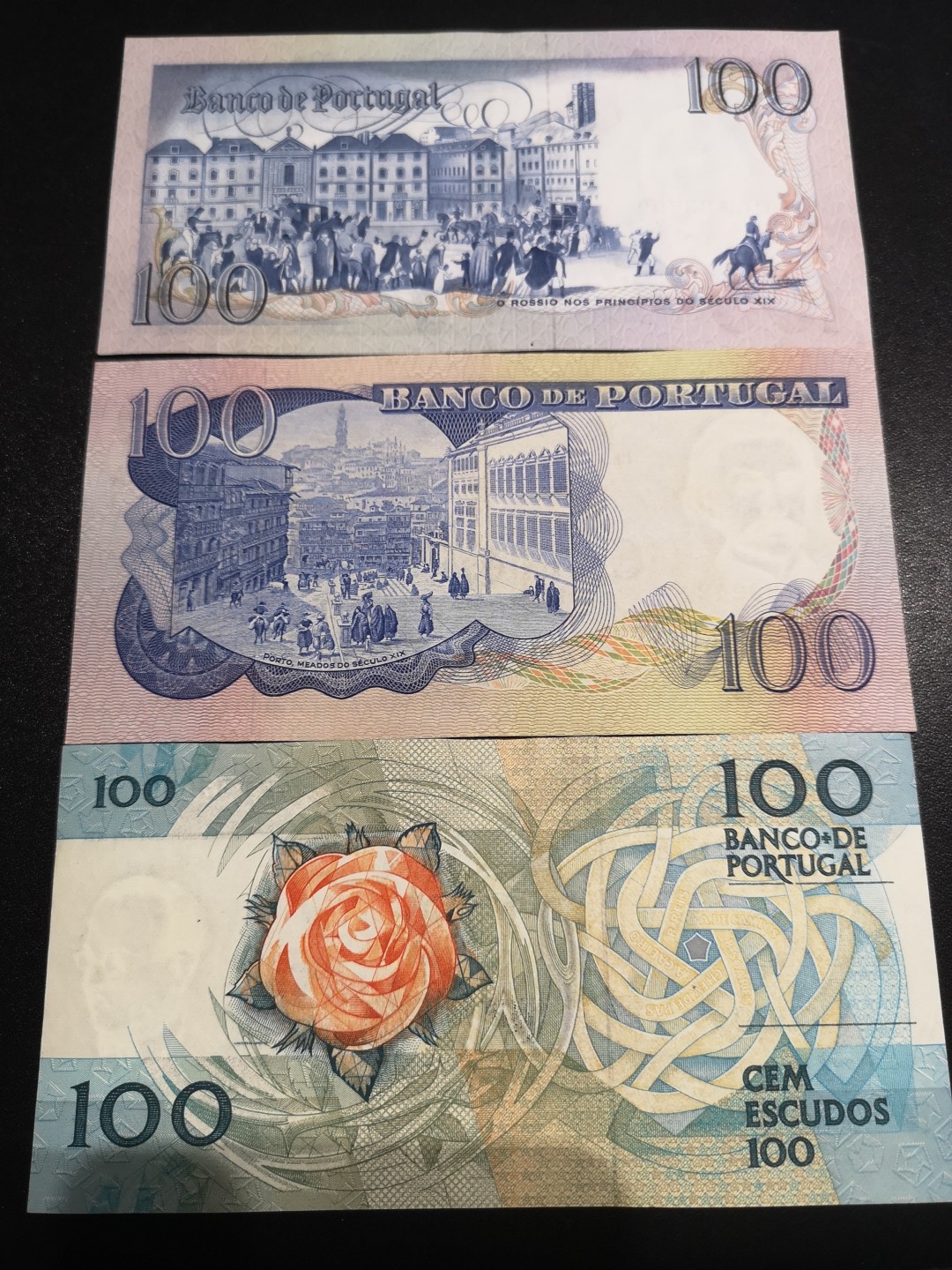 《外钞收藏家》第二百零六期 葡萄牙三张100 两张UNC 一张AU如图