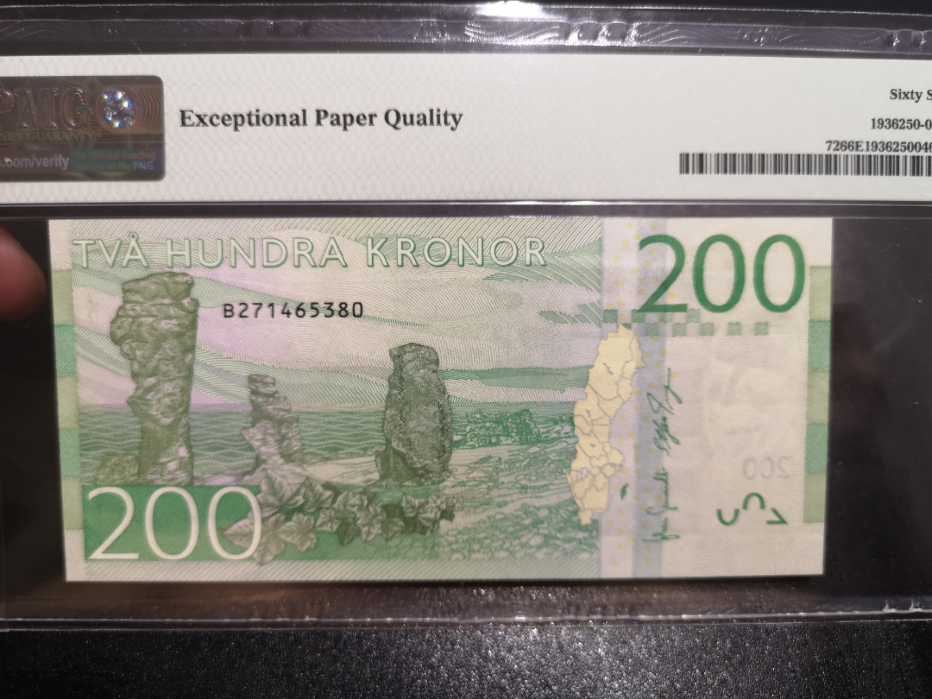 《外钞收藏家》第二百零六期 2015年瑞典200克朗 PMG66
