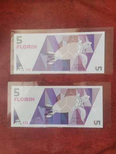 阿鲁巴5弗林纸币 1990年 全新UNC  稀有面额 - 阿鲁巴5弗林纸币 1990年 全新UNC  稀有面额
