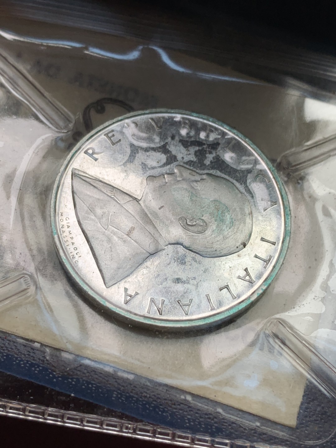 《竞宝斋》第102场-本周四 套币裸币专场（全场不限金额包邮） 钱包装证书 意大利1974年 地图 500里拉银币