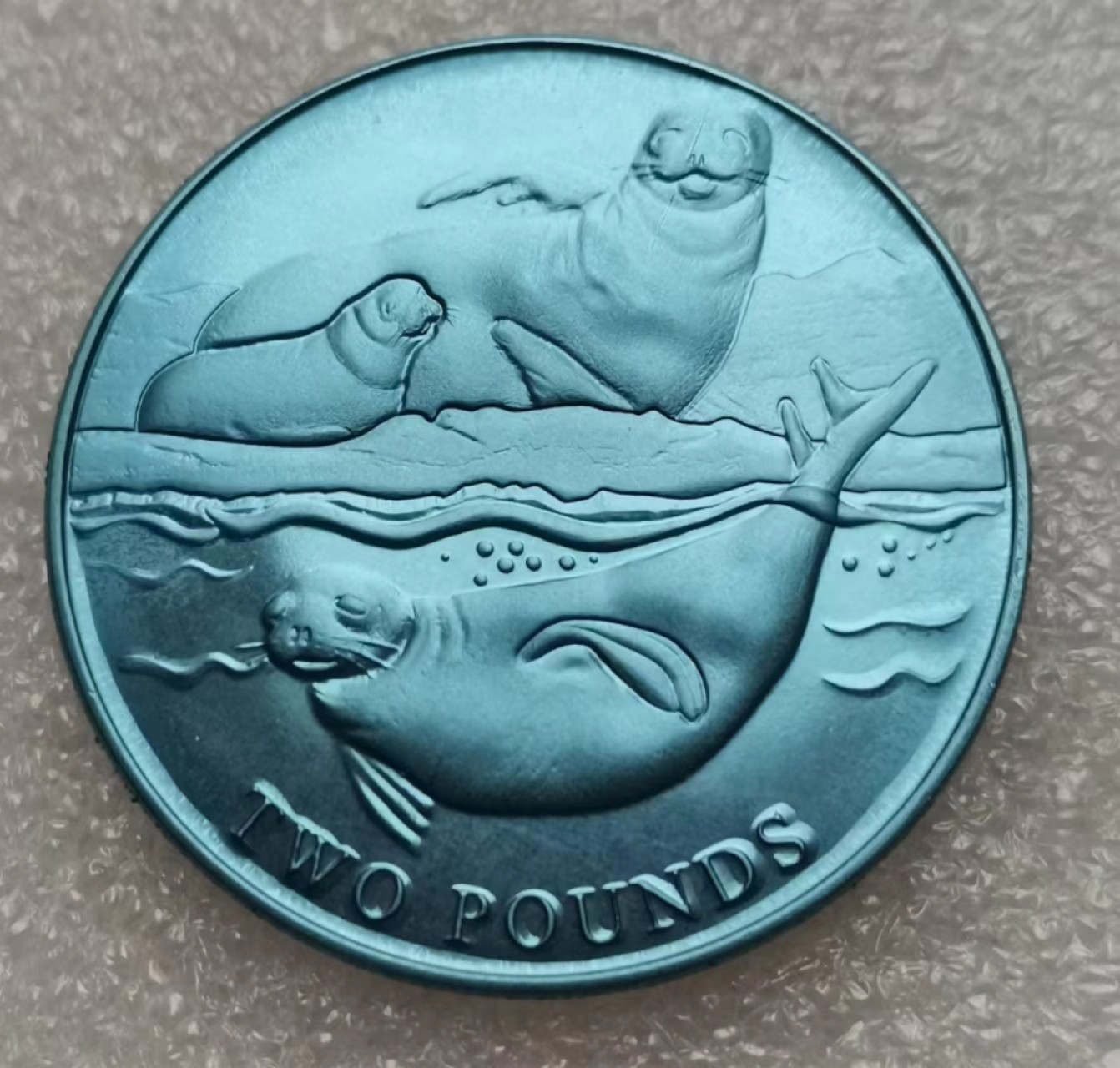 瓶子🏺第60期拍卖会 英属2017年南极领地海洋动物系列钛金属币