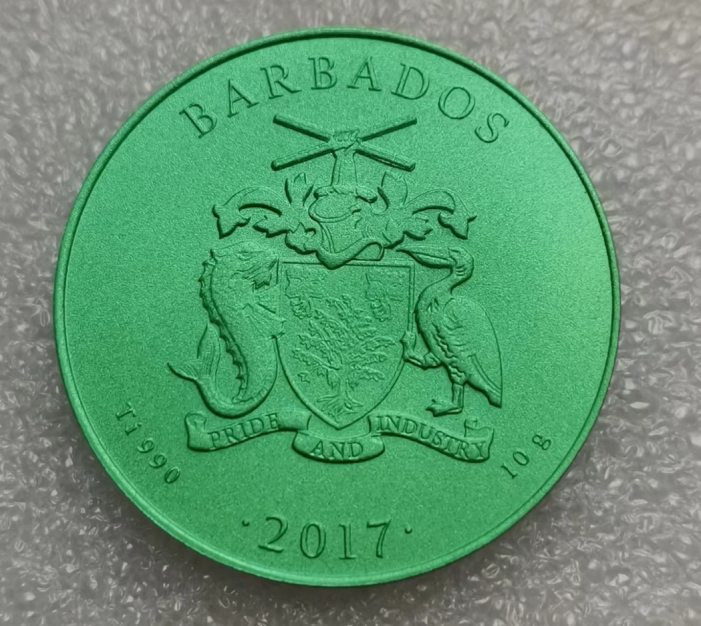 瓶子🏺第60期拍卖会 英属2017年巴巴多斯钛金属币