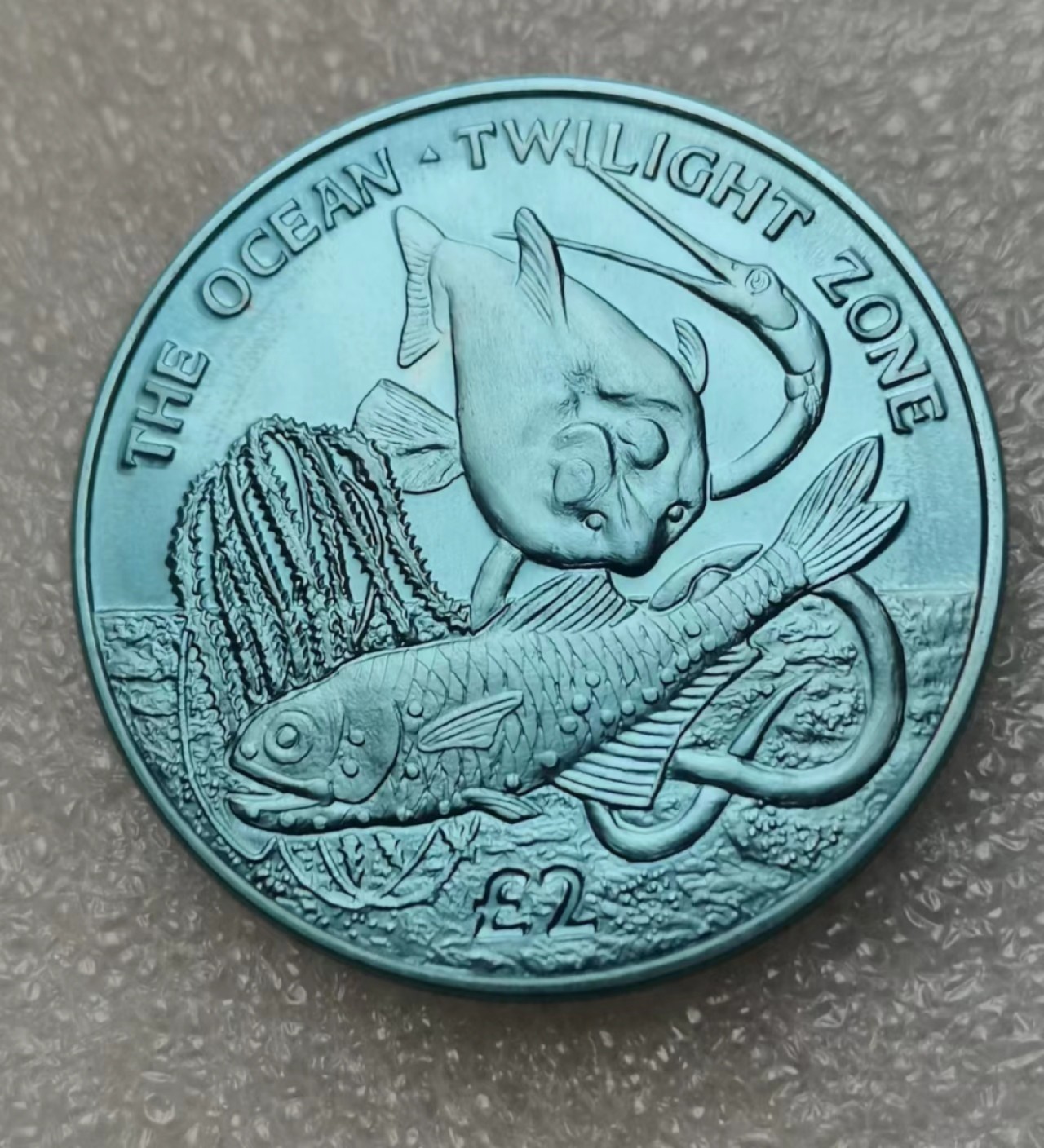 瓶子🏺第60期拍卖会 英属2016年印度洋领地海洋动物系列钛金属币