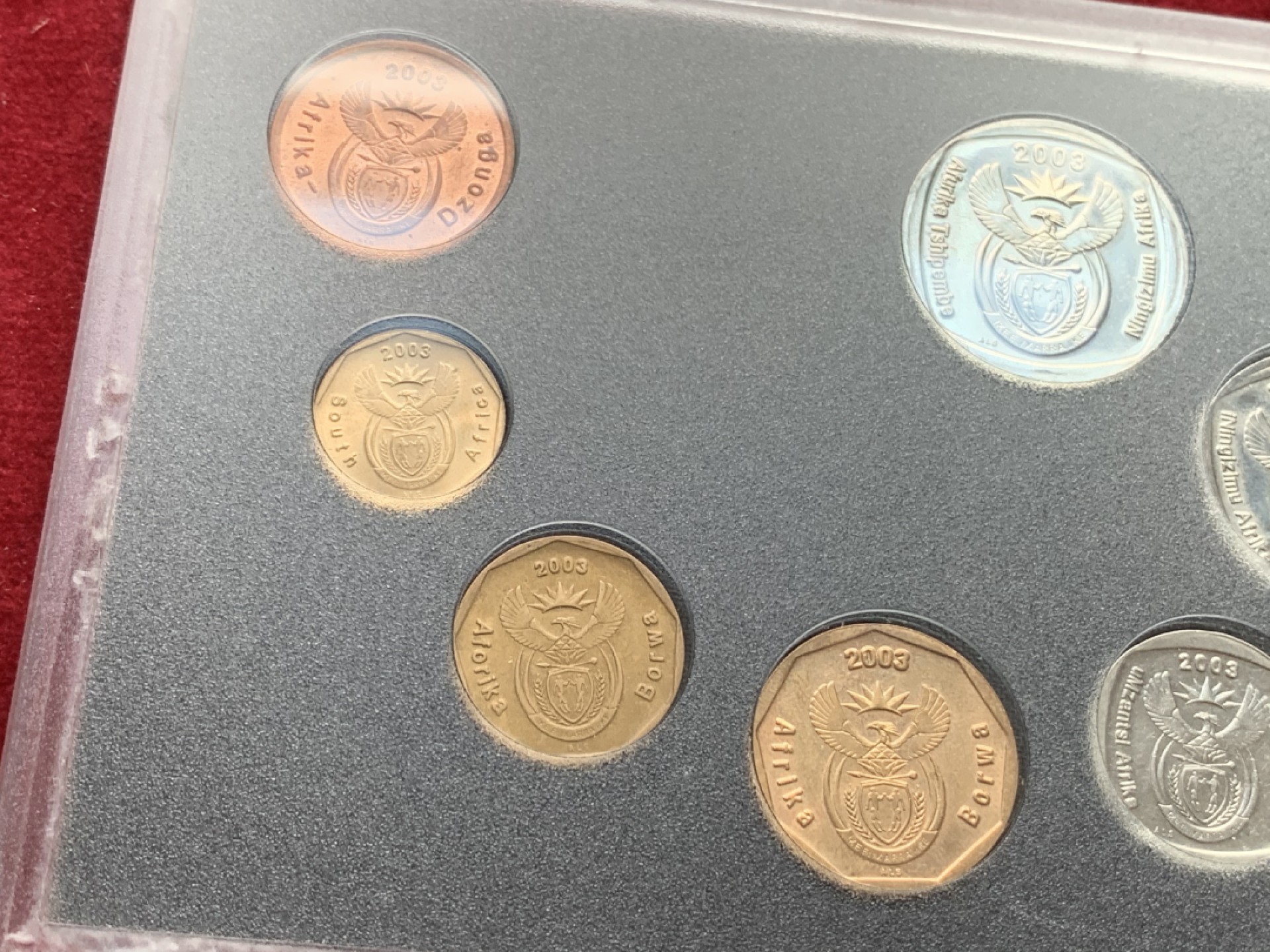 《竞宝斋》第102场-本周四 套币裸币专场（全场不限金额包邮） 南非2003年 九枚装 不同面值 套币 少见的品种