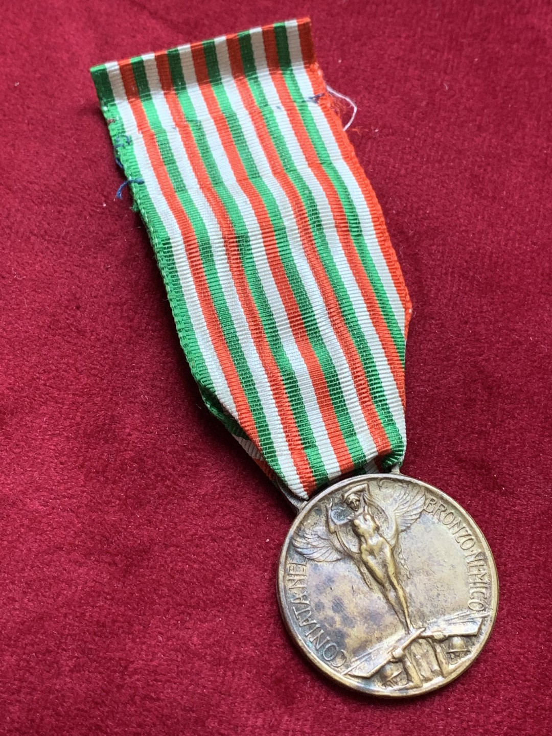 《竞宝斋》第102场-本周四 套币裸币专场（全场不限金额包邮） 意大利一战 意奥战争1915-18年 铜制勋章