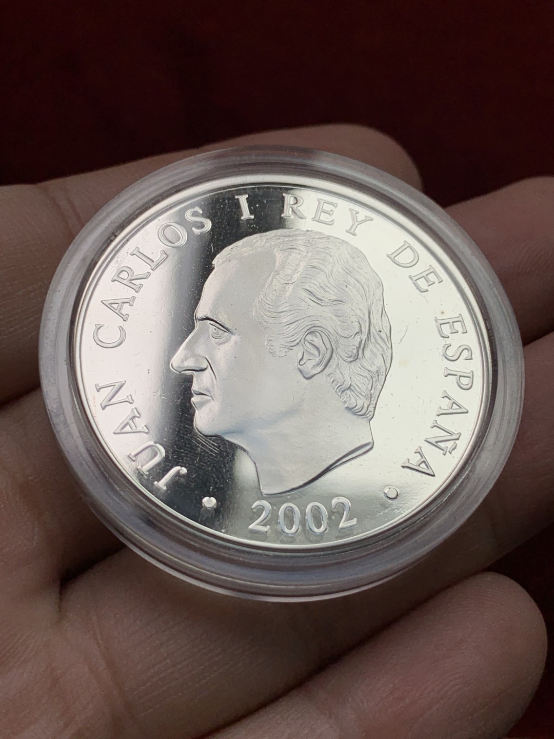 《竞宝斋》第102场-本周四 套币裸币专场（全场不限金额包邮） 原盒证书西班牙2002年 诗人阿尔维蒂百年纪念10欧元精制大银币