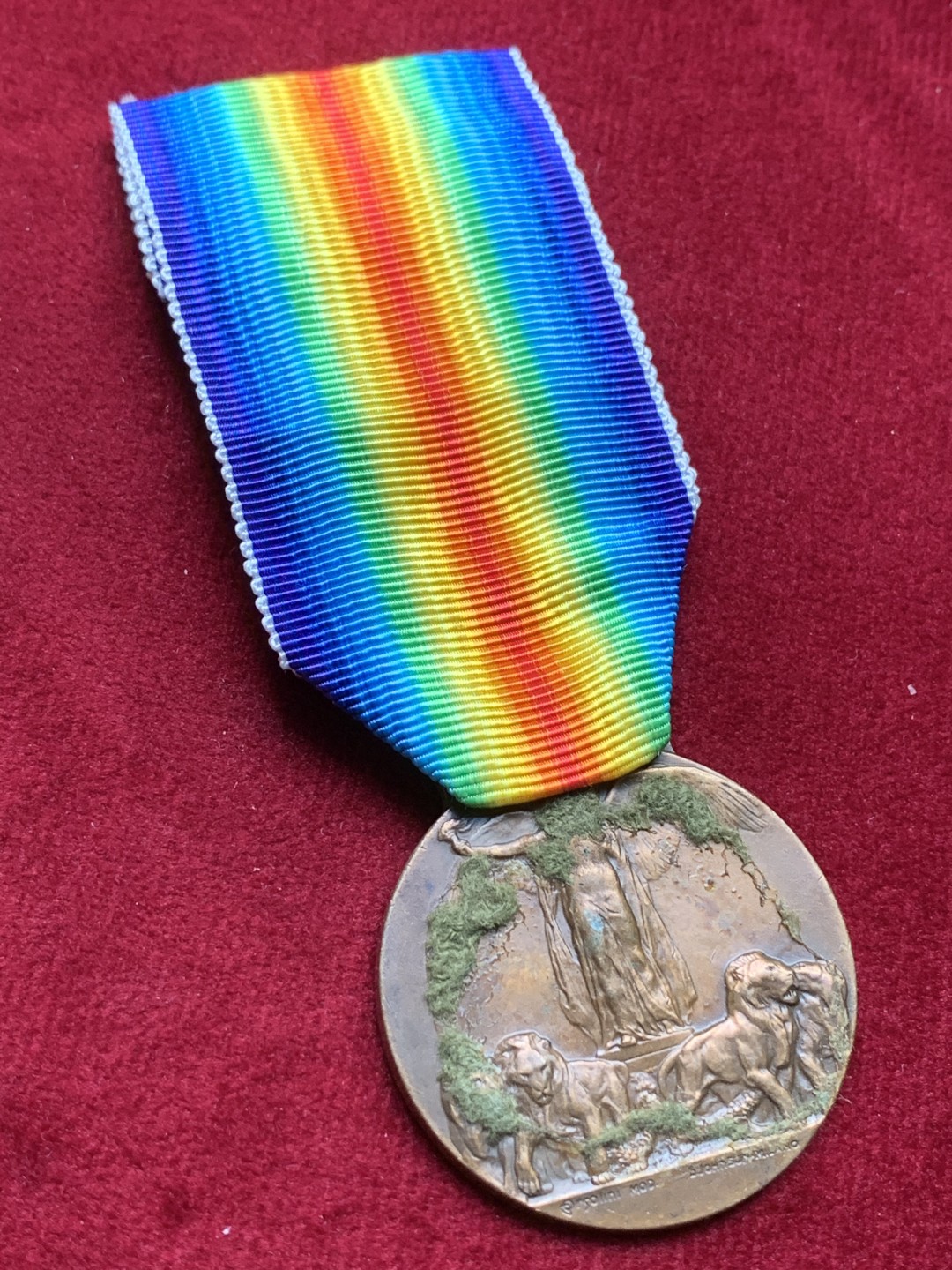 《竞宝斋》第102场-本周四 套币裸币专场（全场不限金额包邮） 意大利1918年 庆祝一战胜利 雄狮铜章