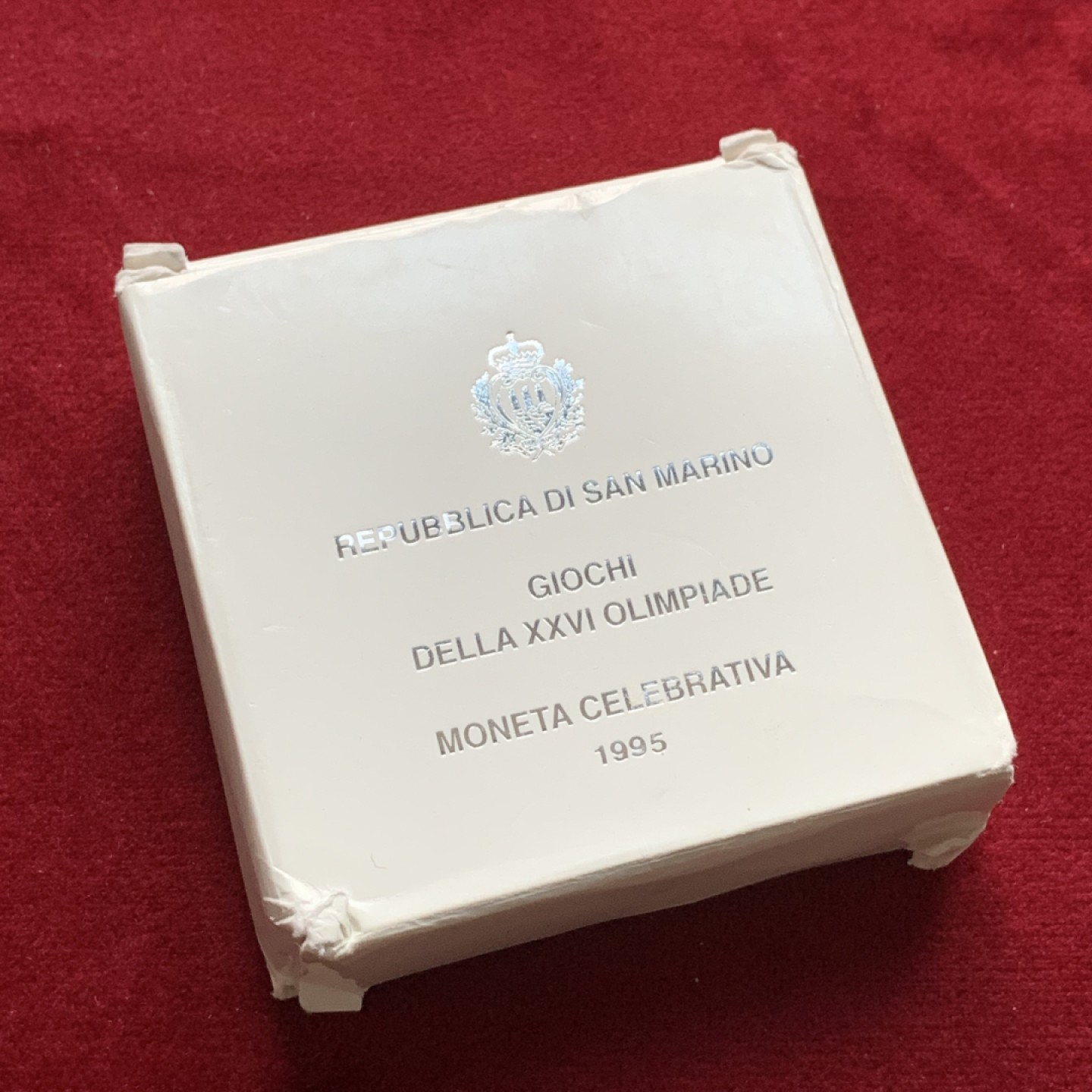 《竞宝斋》第102场-本周四 套币裸币专场（全场不限金额包邮） 原盒证书 圣马力诺 1996年 奥运纪念 1000里拉精制银币