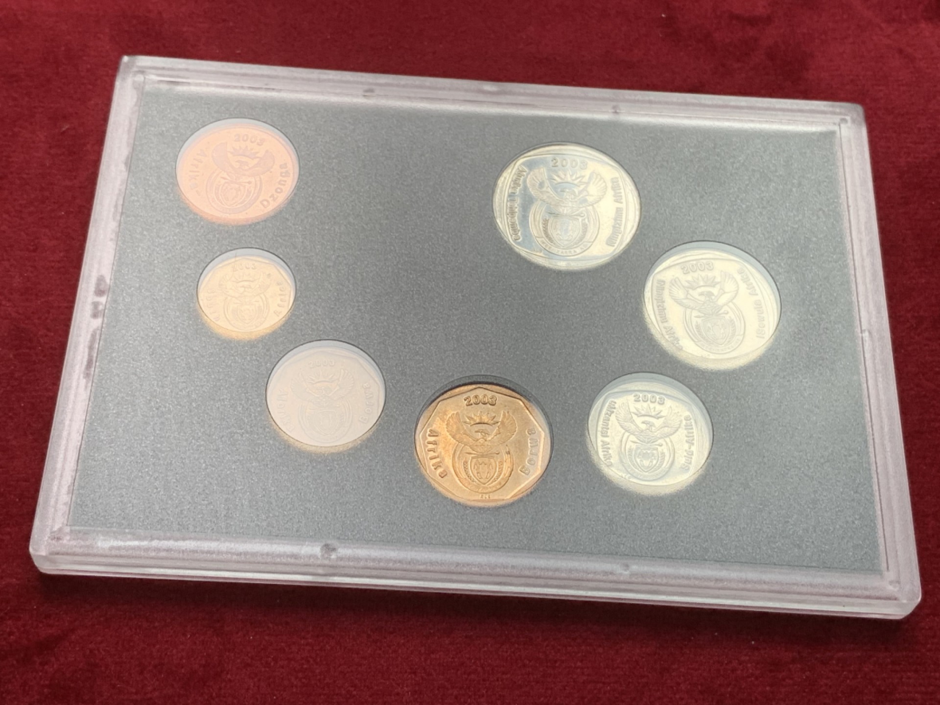 《竞宝斋》第102场-本周四 套币裸币专场（全场不限金额包邮） 南非2003年 九枚装 不同面值 套币 少见的品种