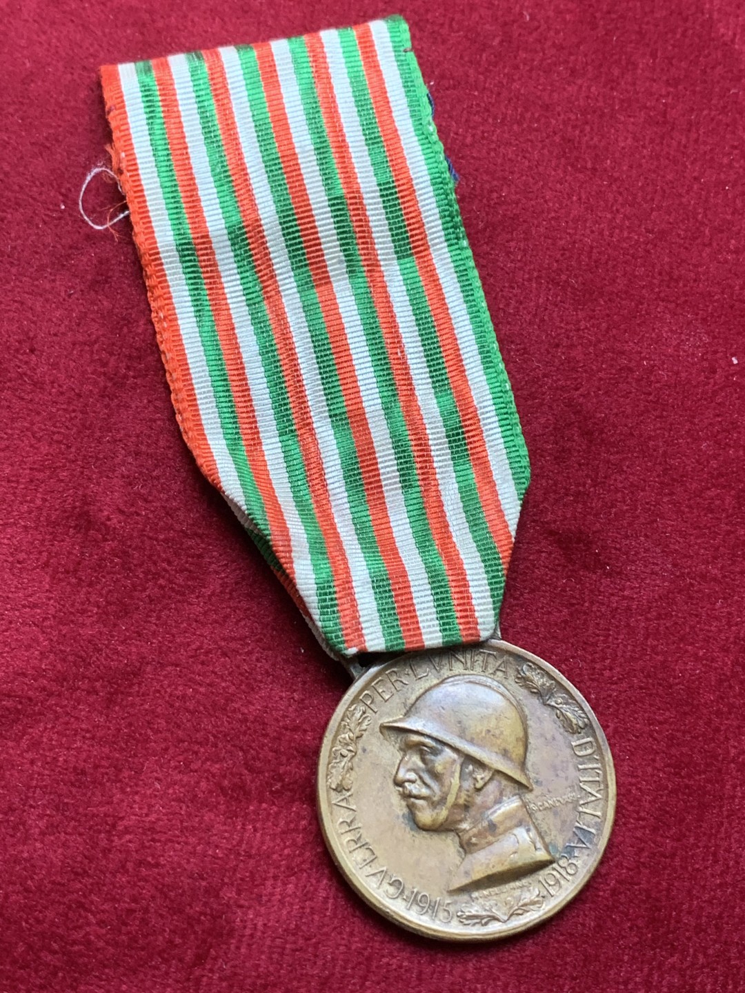 《竞宝斋》第102场-本周四 套币裸币专场（全场不限金额包邮） 意大利一战 意奥战争1915-18年 铜制勋章