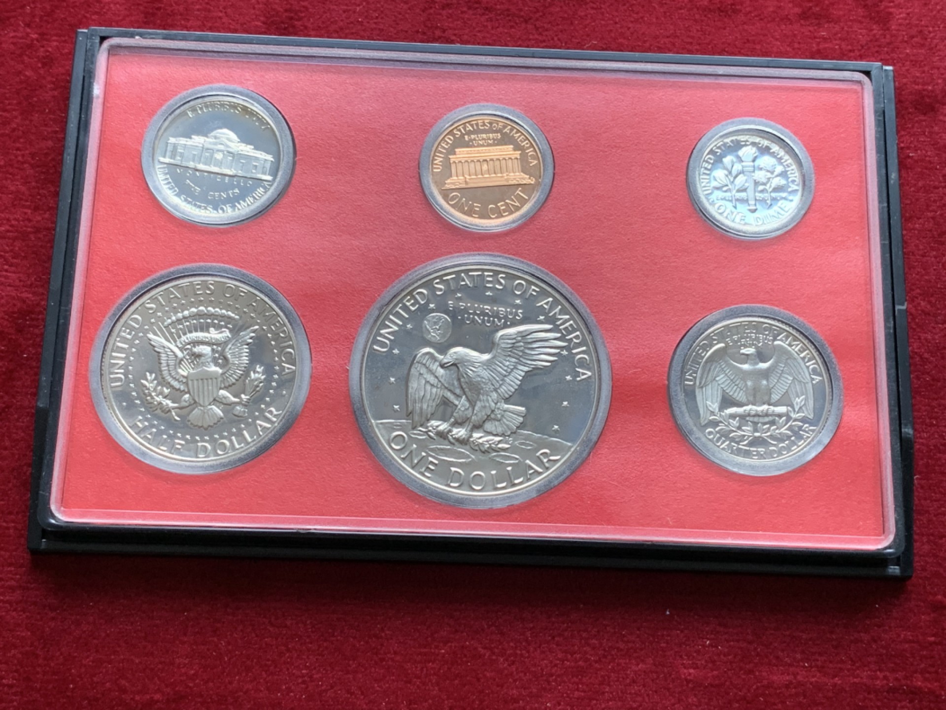 《竞宝斋》第102场-本周四 套币裸币专场（全场不限金额包邮） PROOF封装 美国 1977-S年六枚装精制套币 