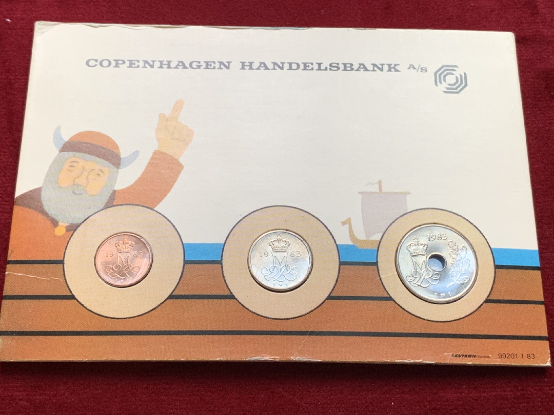 《竞宝斋》第102场-本周四 套币裸币专场（全场不限金额包邮） 封装丹麦1983年 六枚装不同面值铜镍币