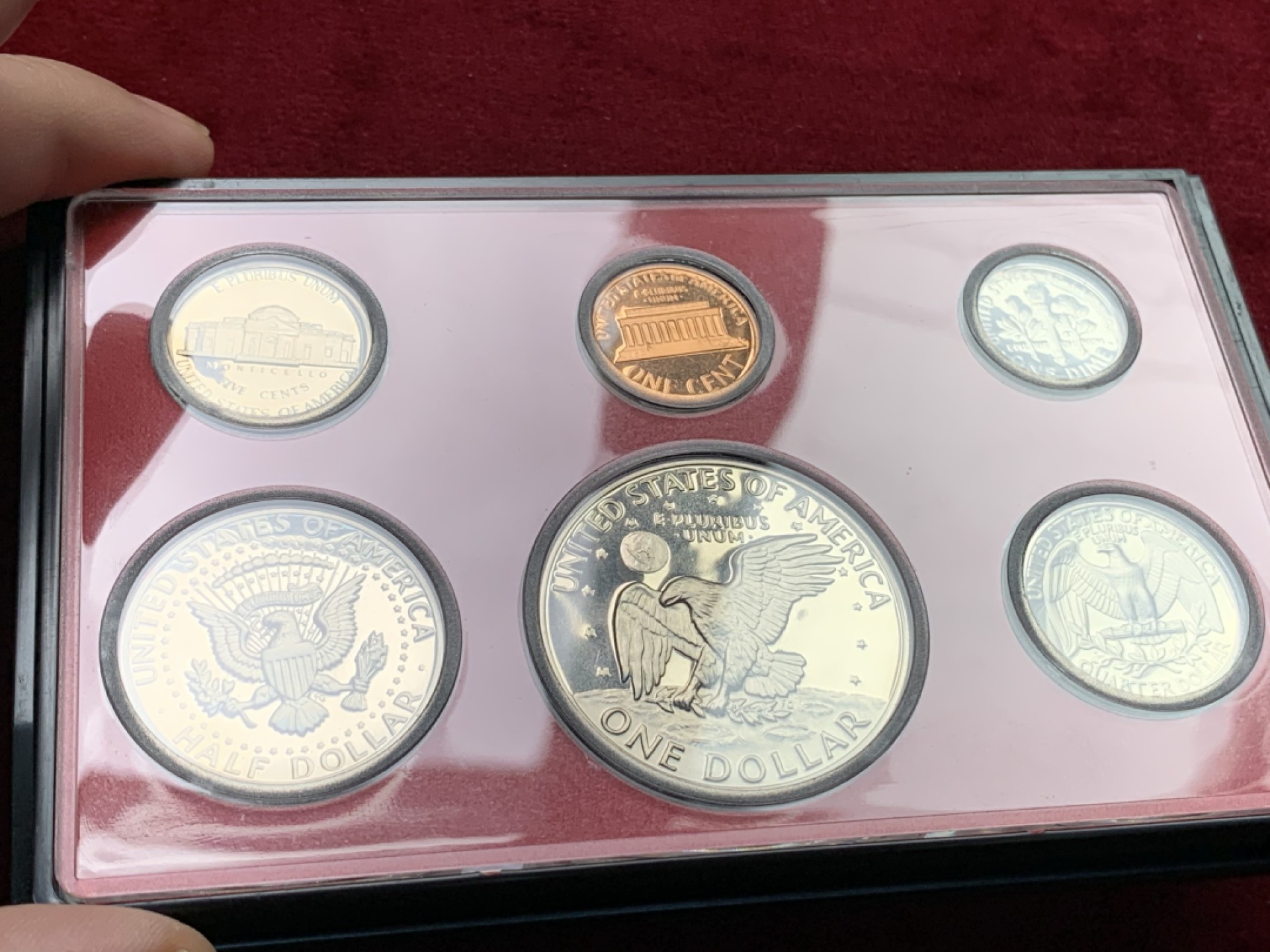 《竞宝斋》第102场-本周四 套币裸币专场（全场不限金额包邮） PROOF封装 美国 1977-S年六枚装精制套币 