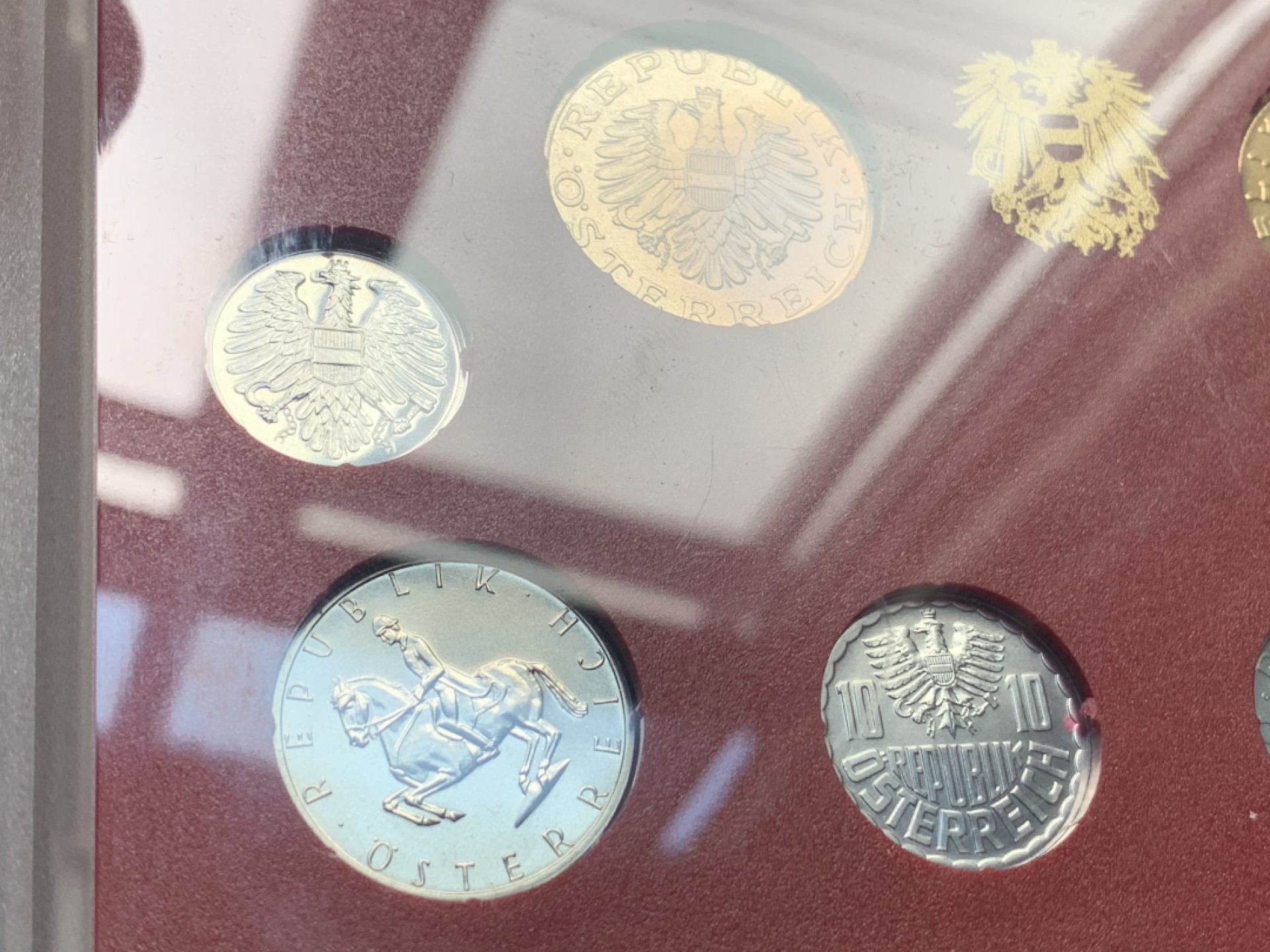 《竞宝斋》第102场-本周四 套币裸币专场（全场不限金额包邮） 封装 奥地利1992年 八枚装 不同面值套币 非常漂亮