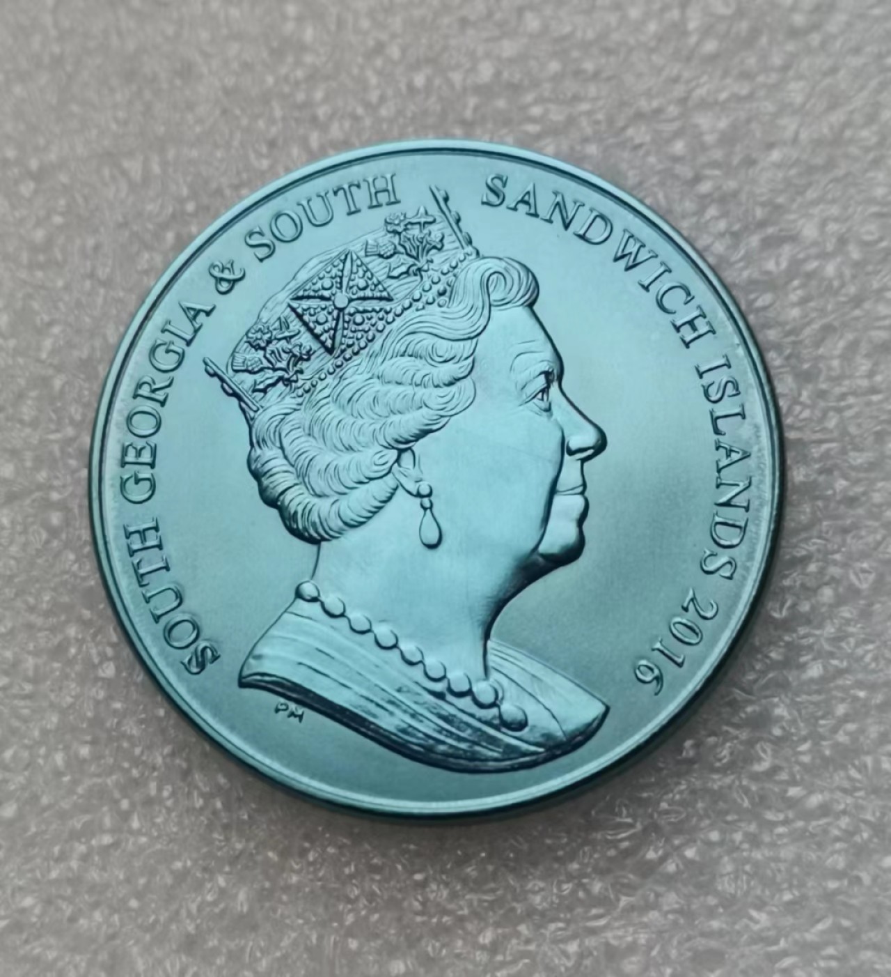 瓶子🏺第60期拍卖会 英属2016年印度洋领地海洋动物系列钛金属币