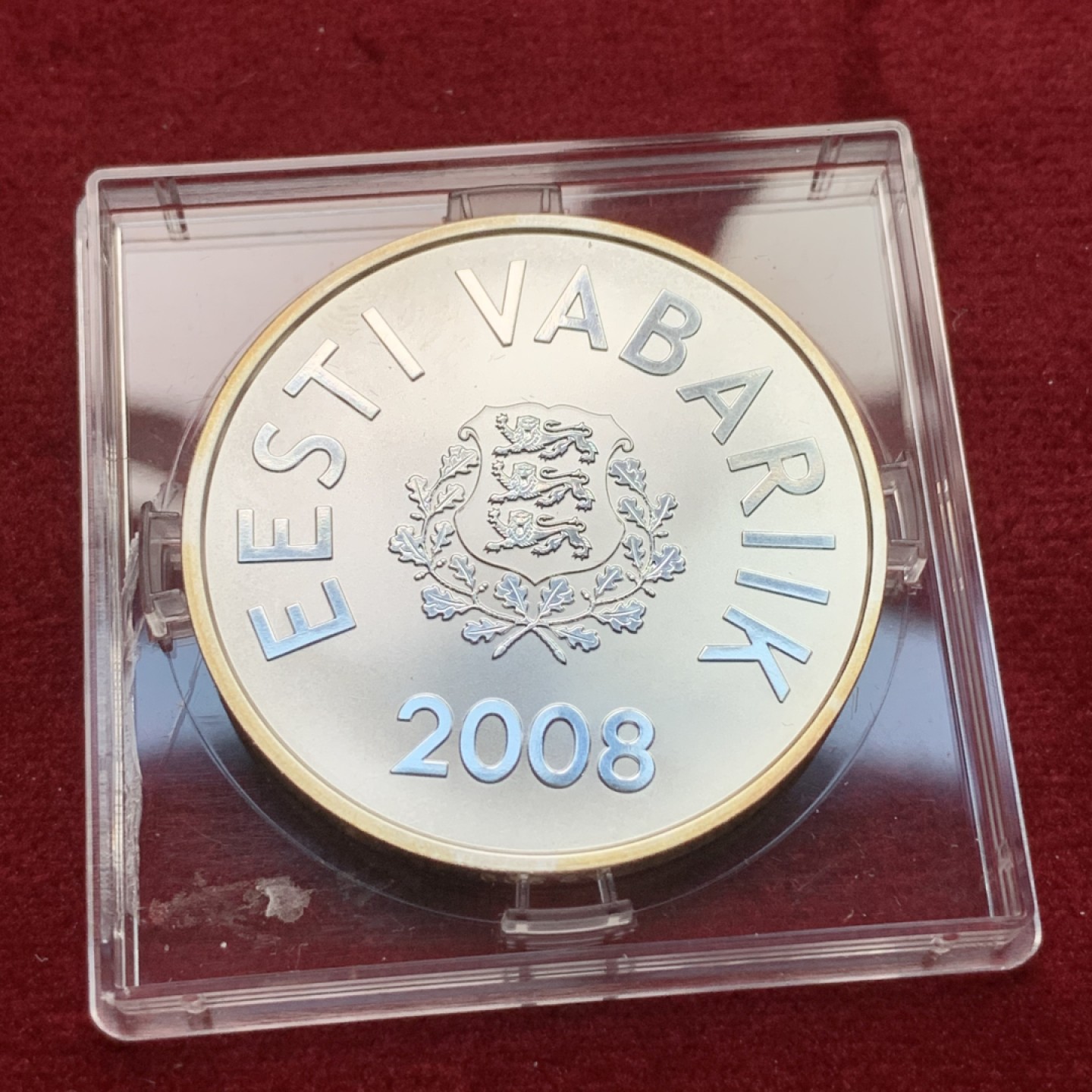 《竞宝斋》第102场-本周四 套币裸币专场（全场不限金额包邮） 爱沙尼亚 2008年 纪念北京奥运 10克朗大银币 28.28克 999银 非常稀少