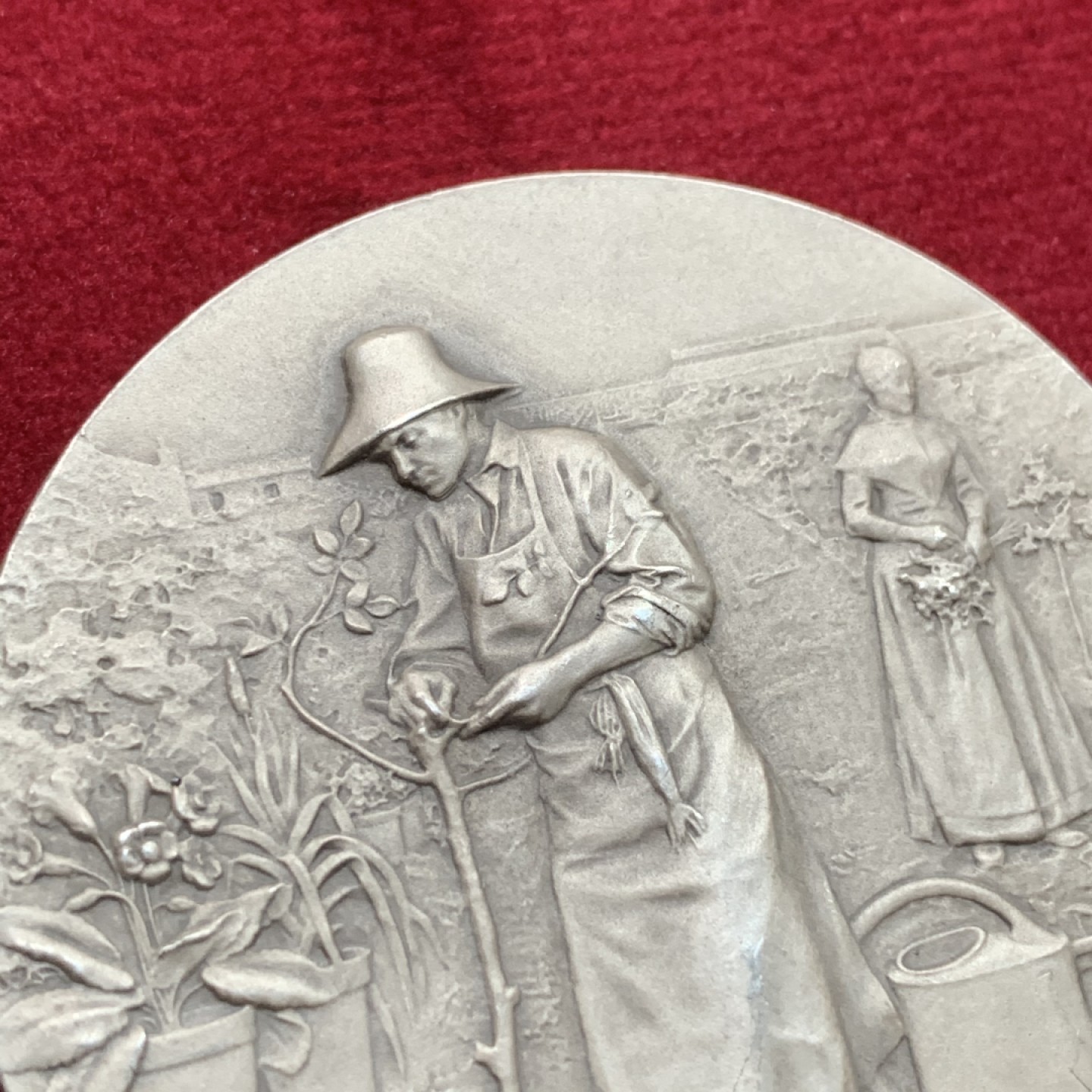 《竞宝斋》第102场-本周四 套币裸币专场（全场不限金额包邮） 法国迪耶普 十九世纪初 农业纪念 银章 61.95克