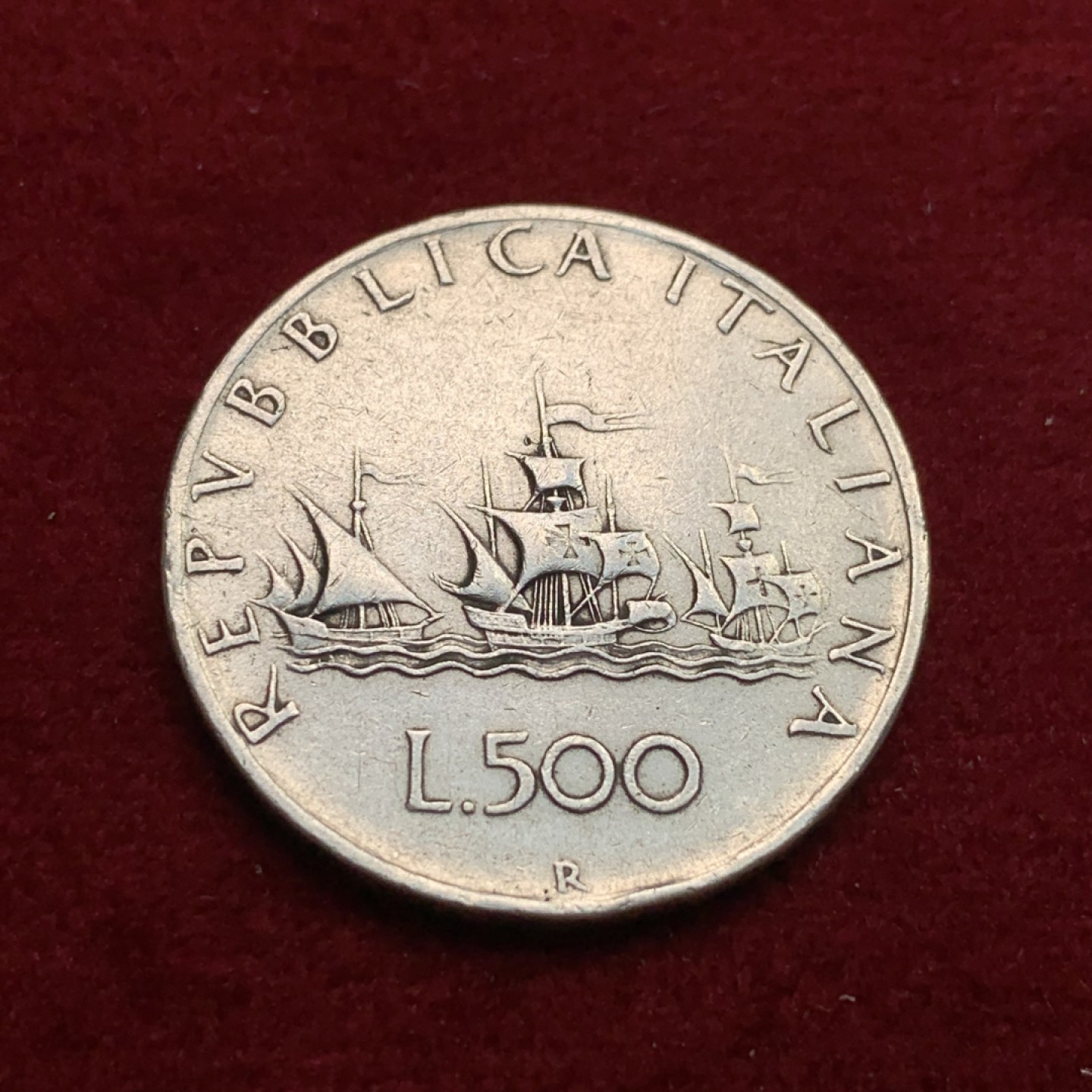《竞宝斋》第102场-本周四 套币裸币专场（全场不限金额包邮） 意大利 1961年 帆船少女500里拉银币