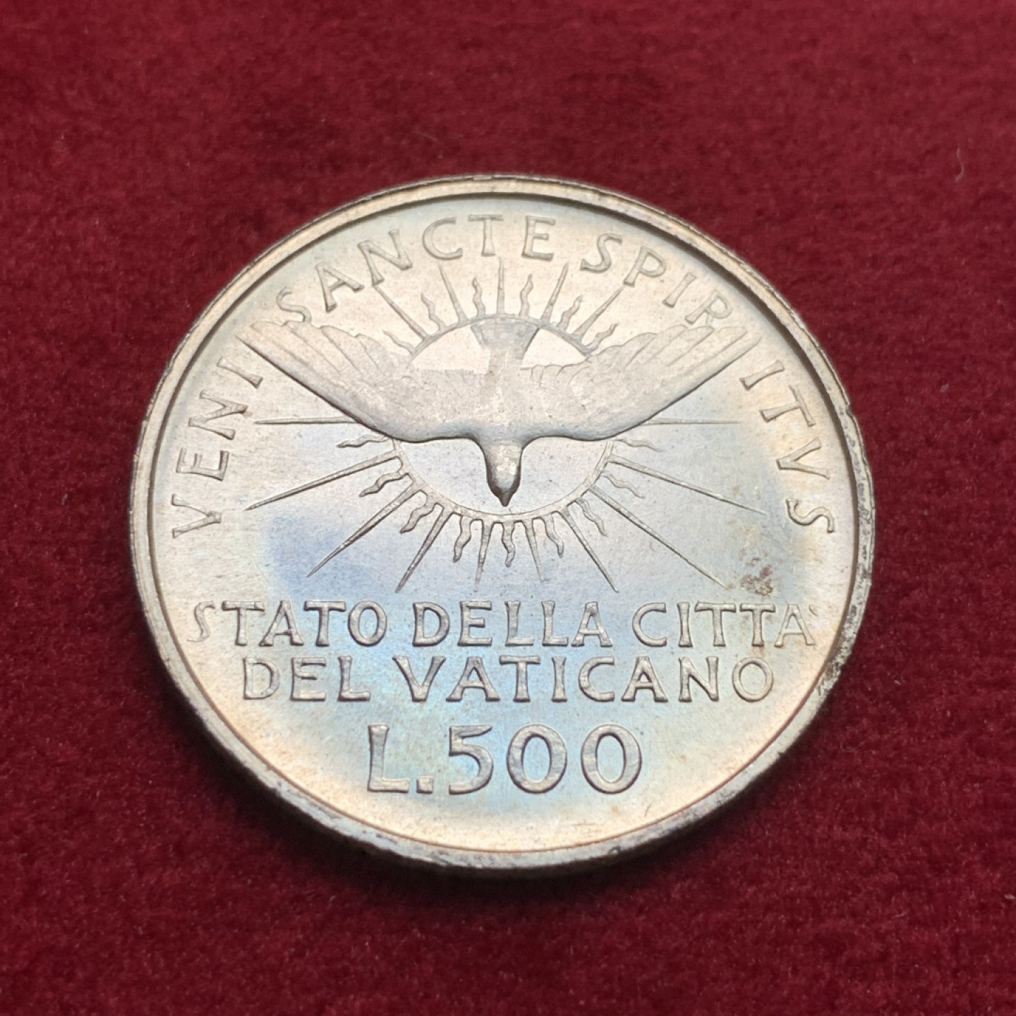 《竞宝斋》第102场-本周四 套币裸币专场（全场不限金额包邮） 梵蒂冈 1958年 教皇缺位 500里拉 银币 BU品