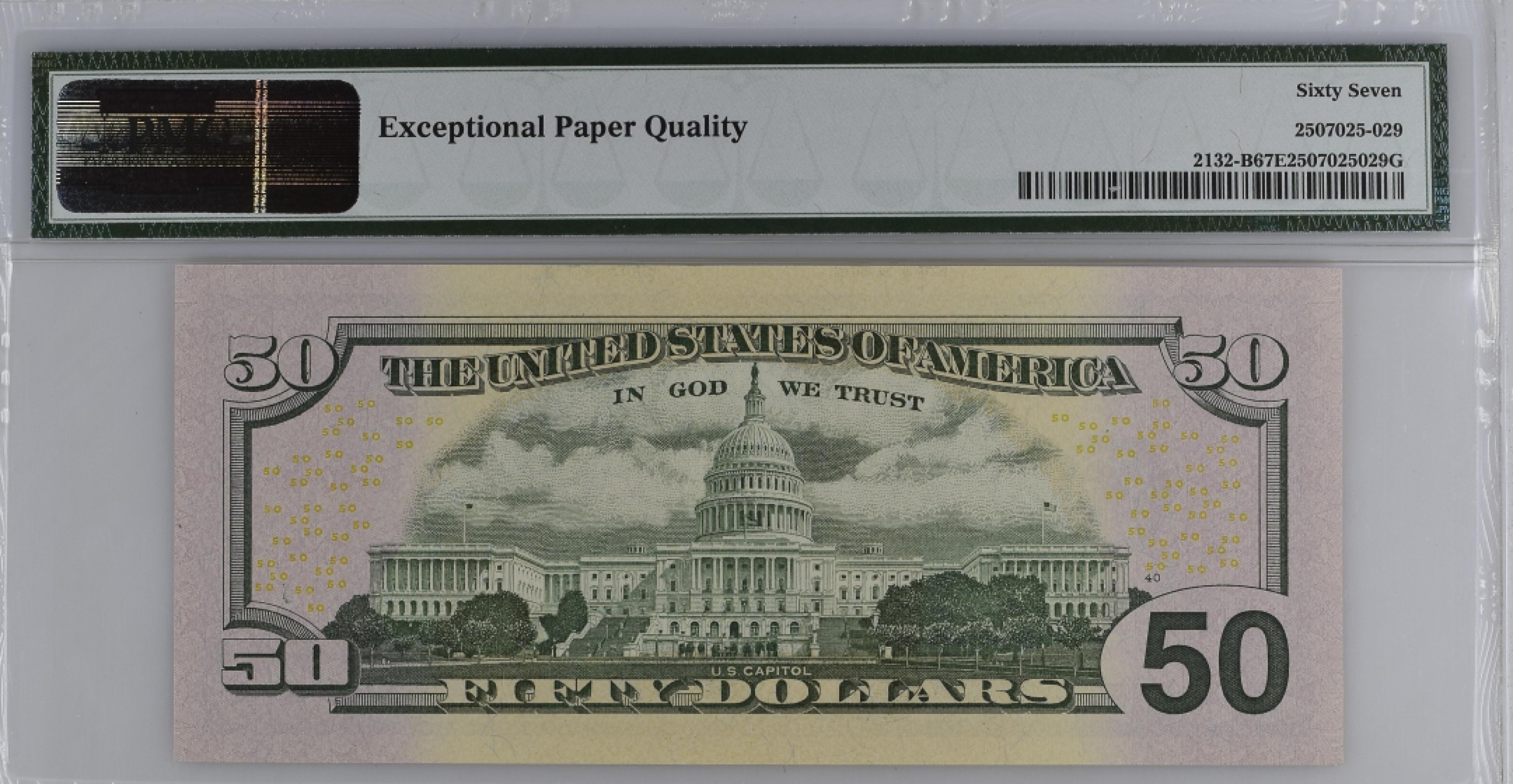 收藏联盟Quantum Auction 第197期拍卖 (已更新) 美国2013年联邦储备券50元 PMG67 